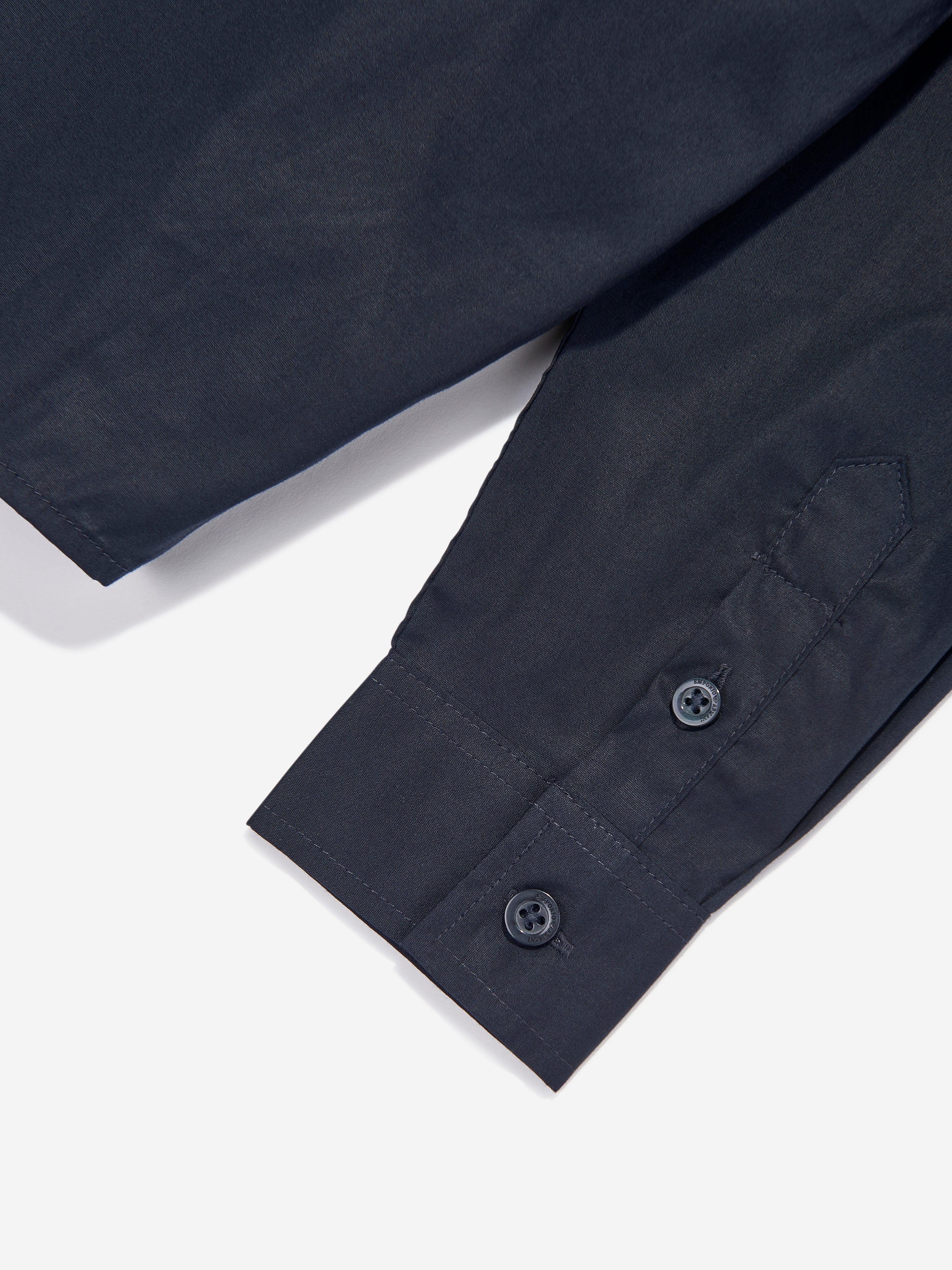 Emporio Armani Boys Logo Shirt in Navy Outlet Good Selling