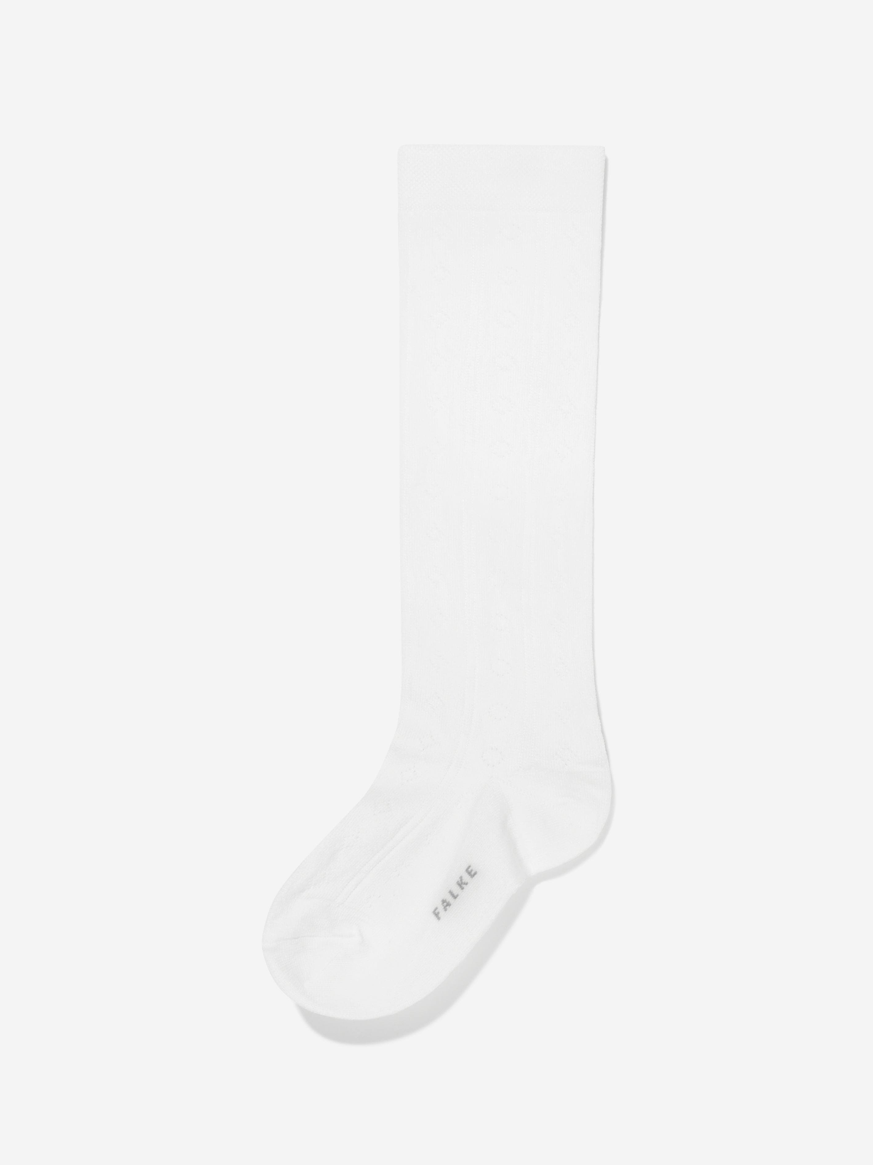 Falke Girls Ajour Knee-High Socks in White Outlet Reliable