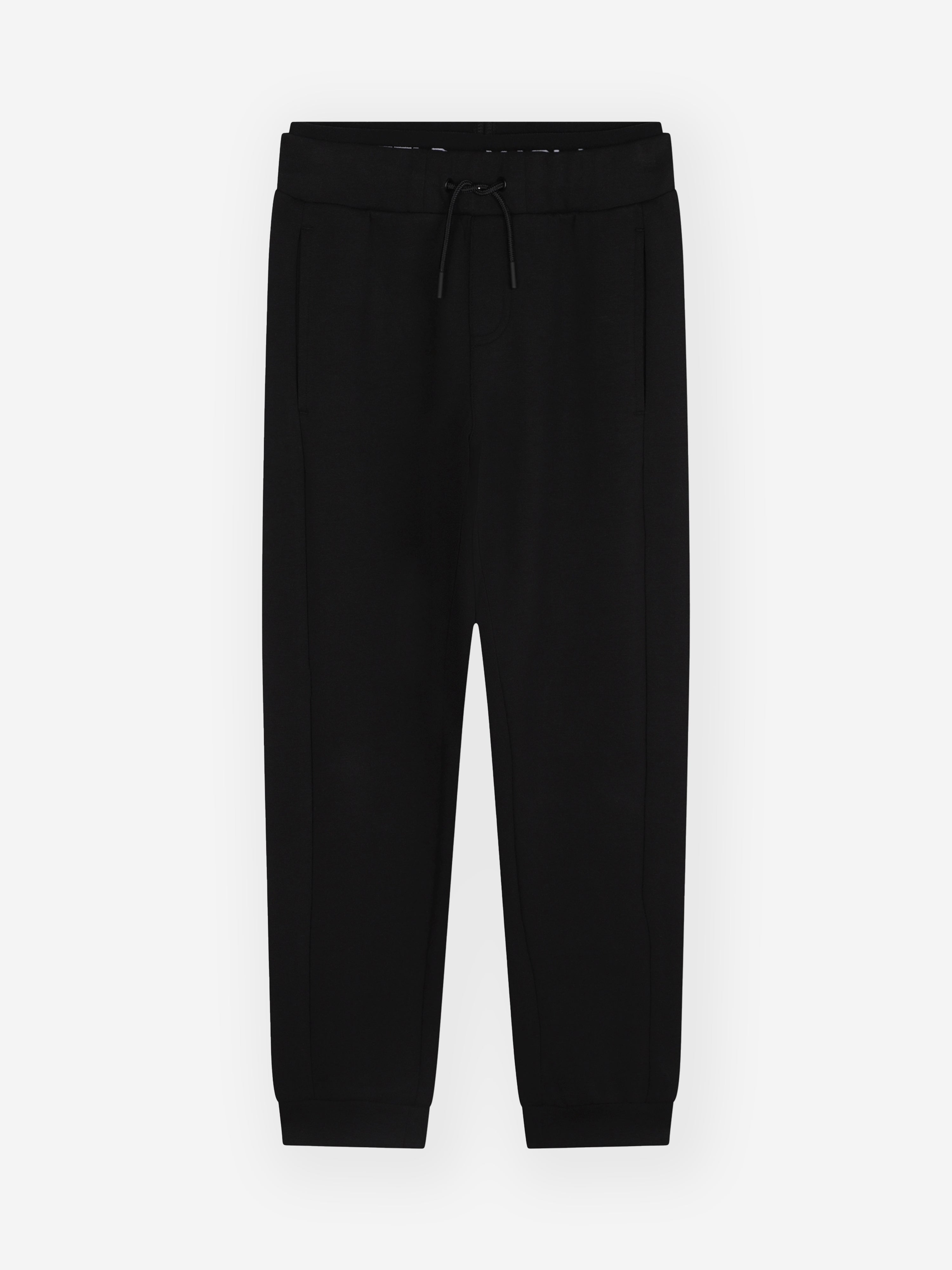 Karl Lagerfeld Boys Double Waistband Joggers in Black Free Shipping Online