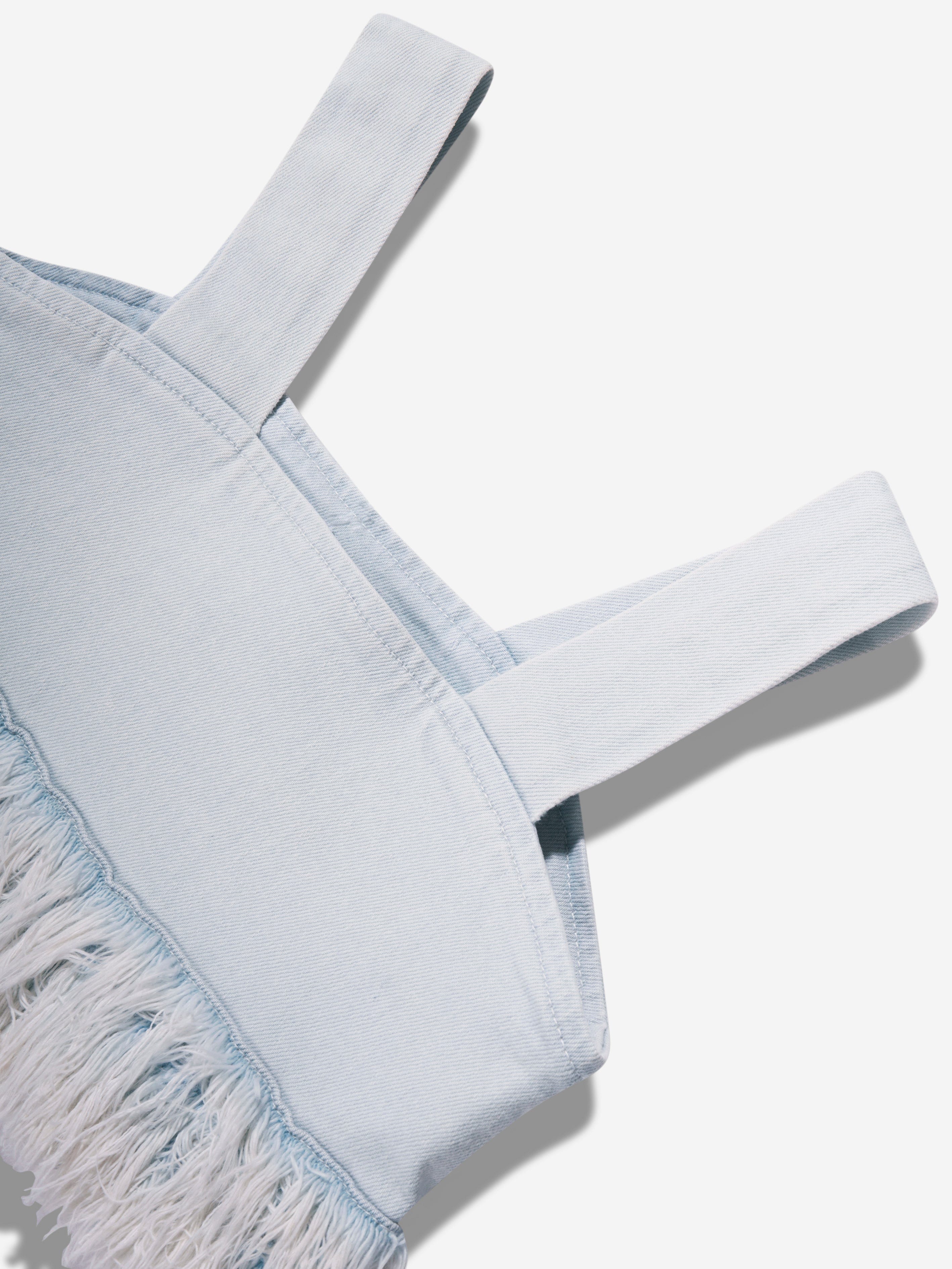 DL1961 Girls Cora Denim Fur Crop Top in Blue Find Great Cheap Online