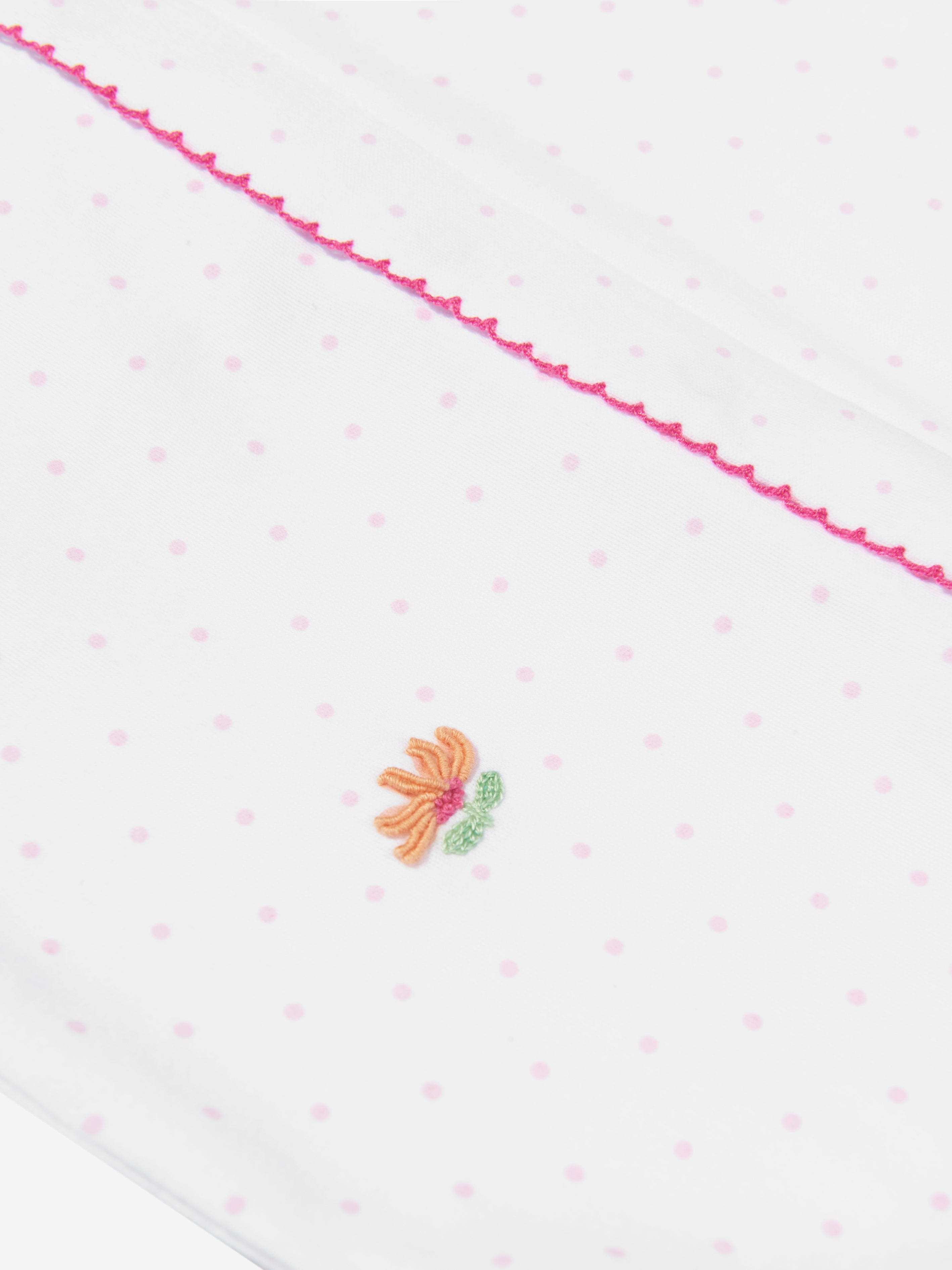 Magnolia Baby Baby Girls Embroidered Ruffle Converter in White With Credit Card
