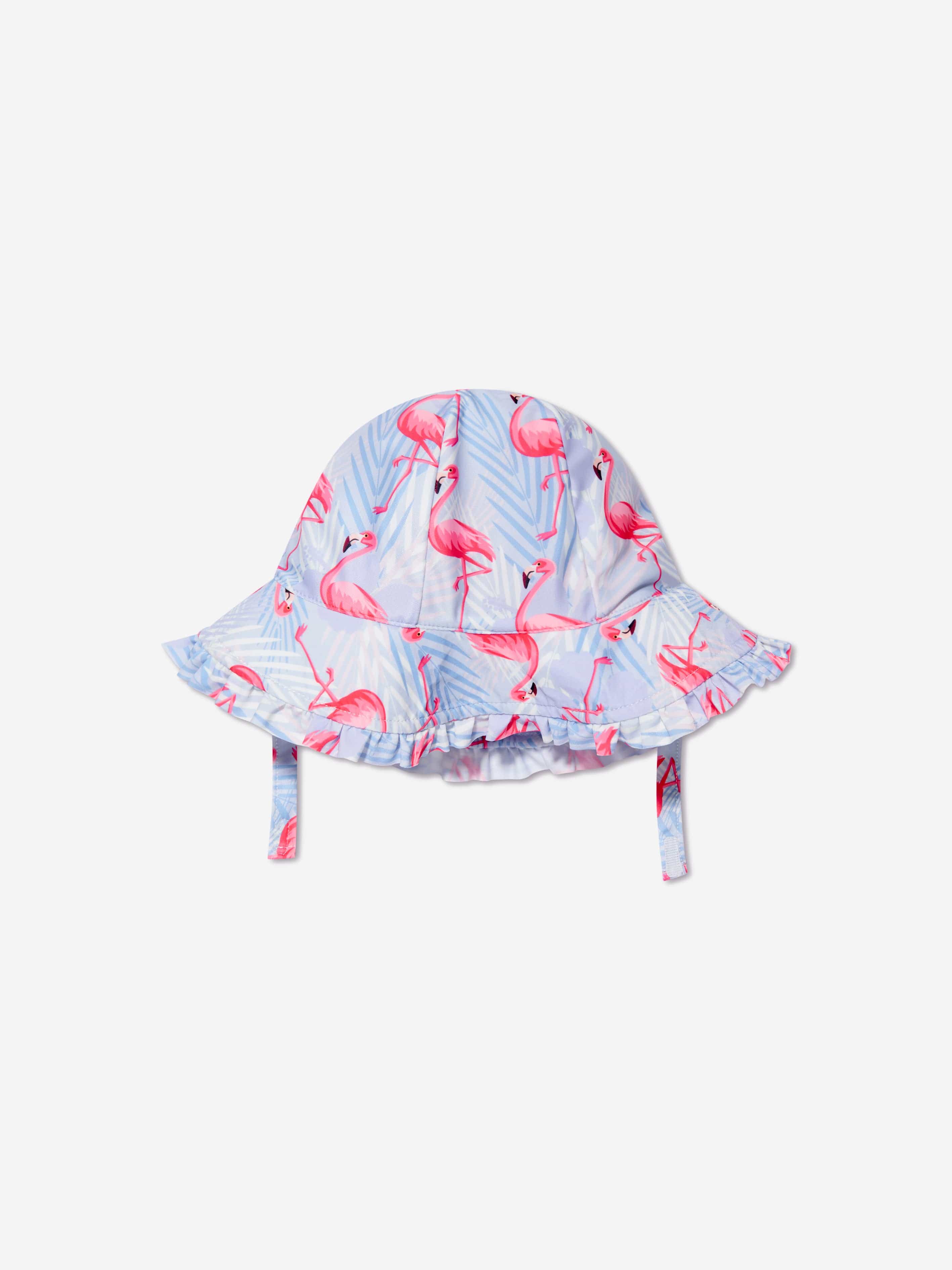 Soli Swim Girls Flamingo Sun Protective Hat (UPF50+) in Purple Fashionable For Sale