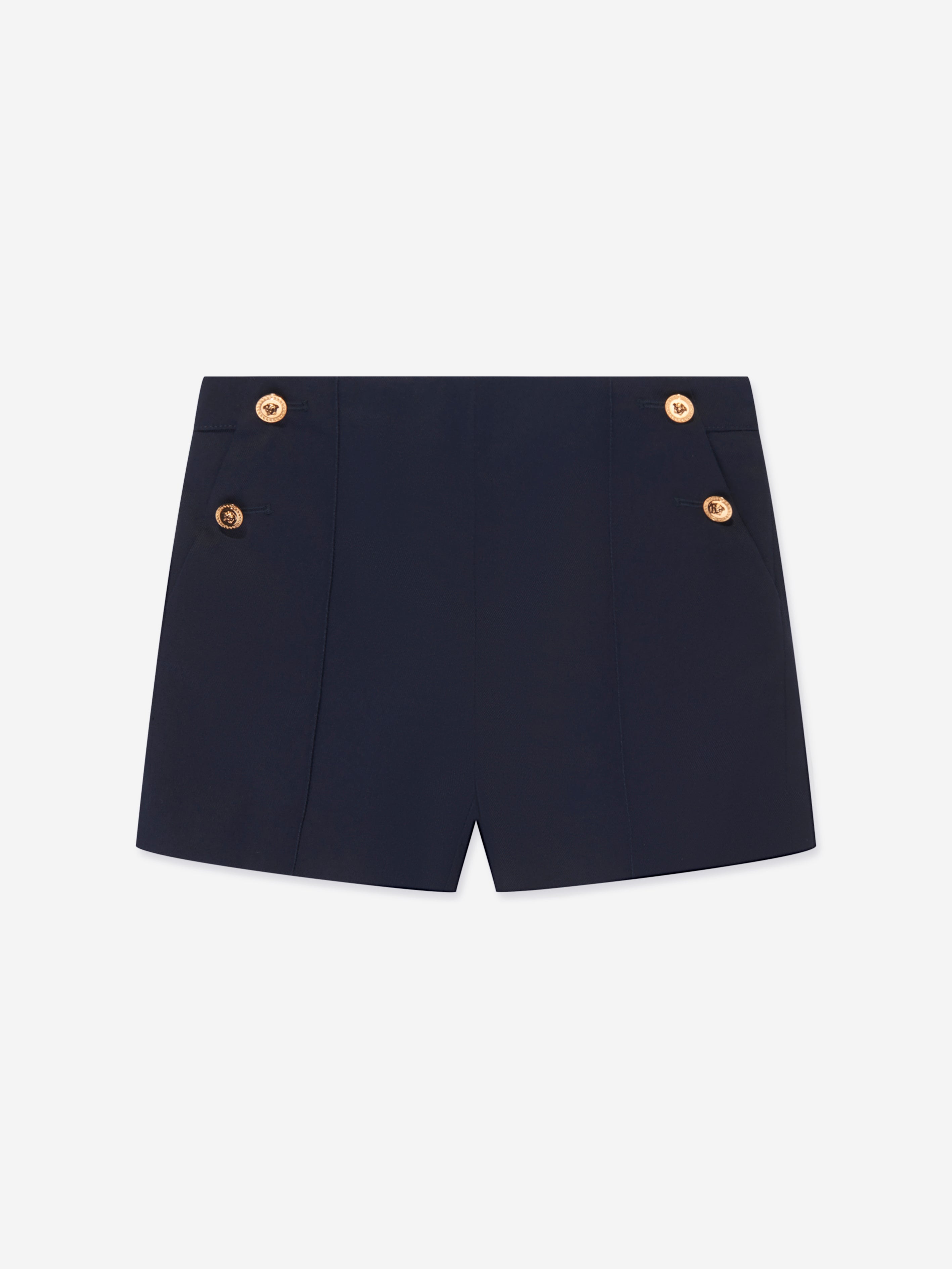 Versace Baby Girls Gabardine Shorts in Navy Best Pices