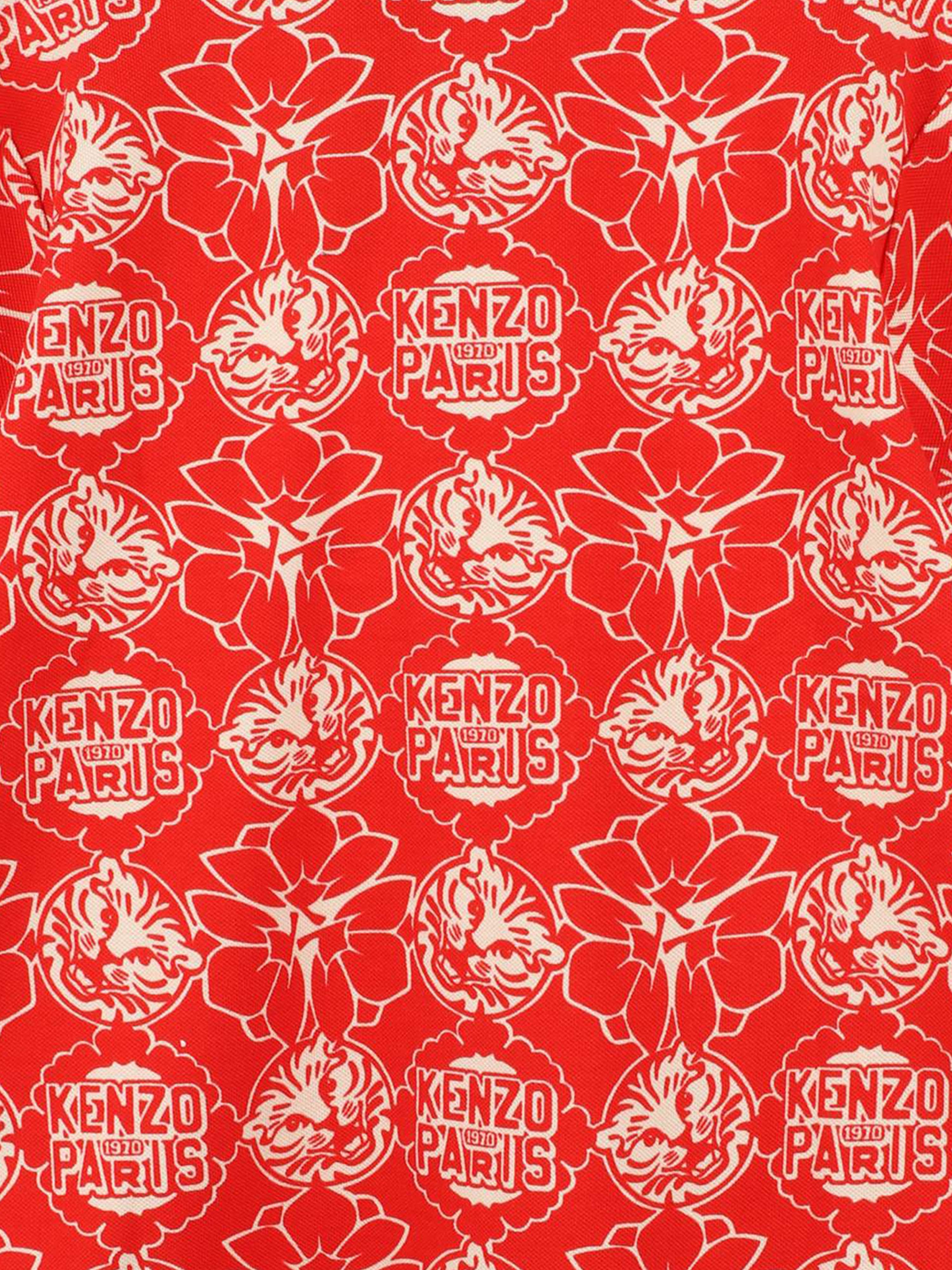 Boys Flower Polo Shirt in Red Sale For Cheap