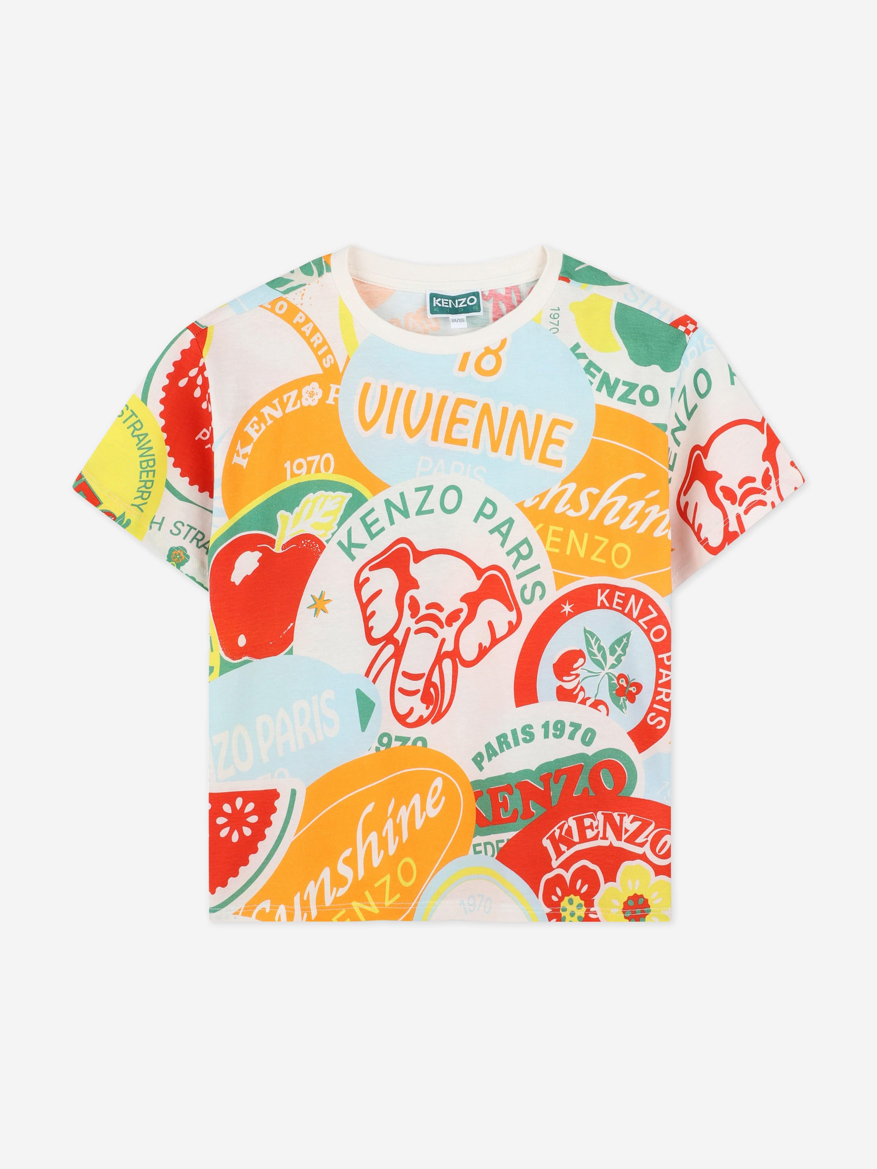 Boys Badge Print T-Shirt in Multicolour Buy Cheap Authentic