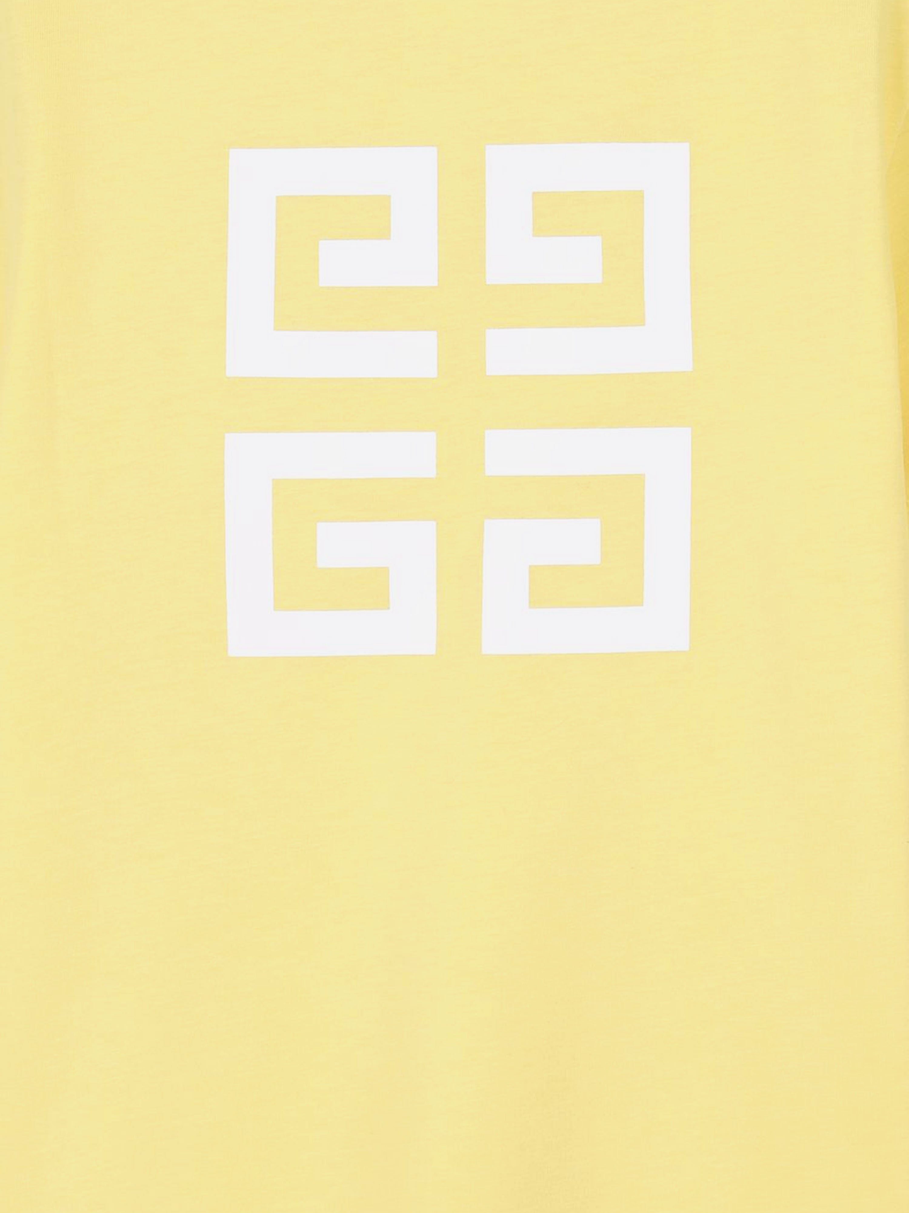 Kids Logo Print T-Shirt in Yellow Cheap Sale Exclusive