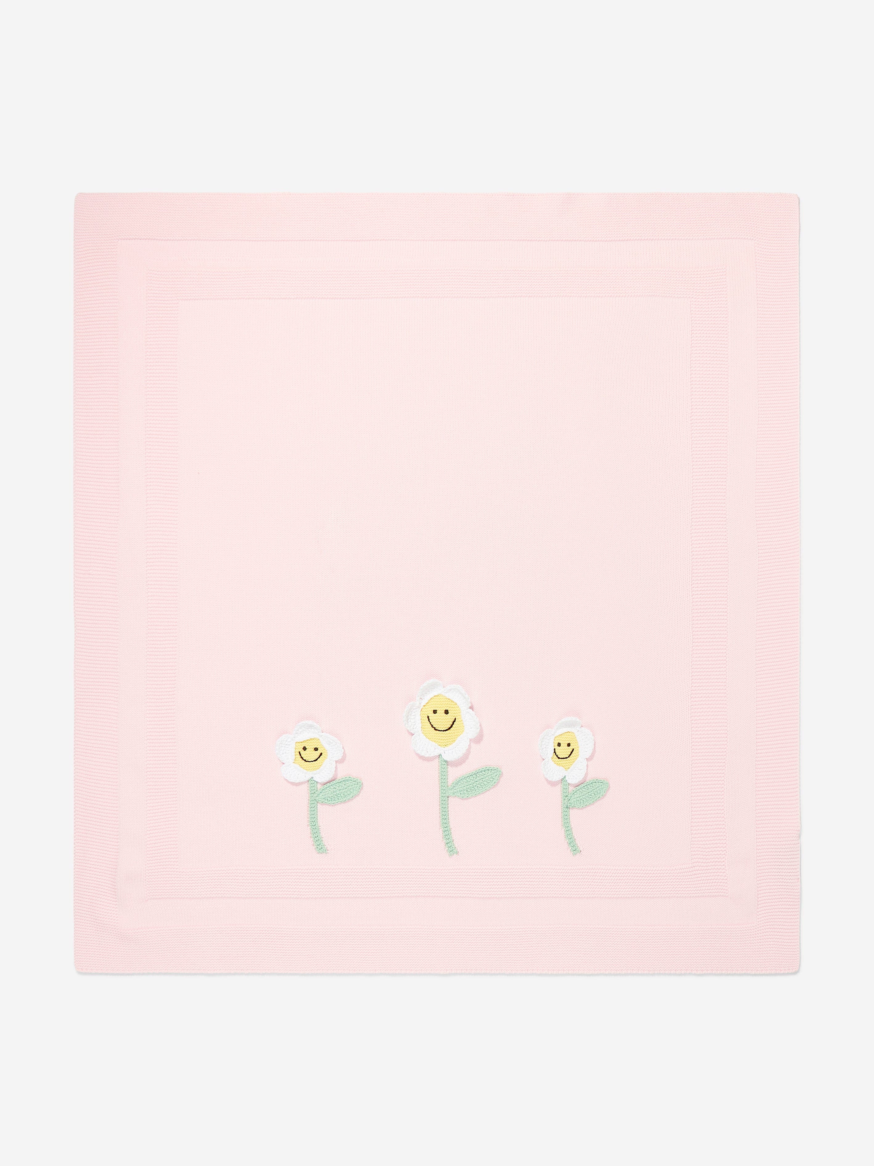 Baby Girls Cotton Daisy Blanket in Pink (73cm) Good Selling Online