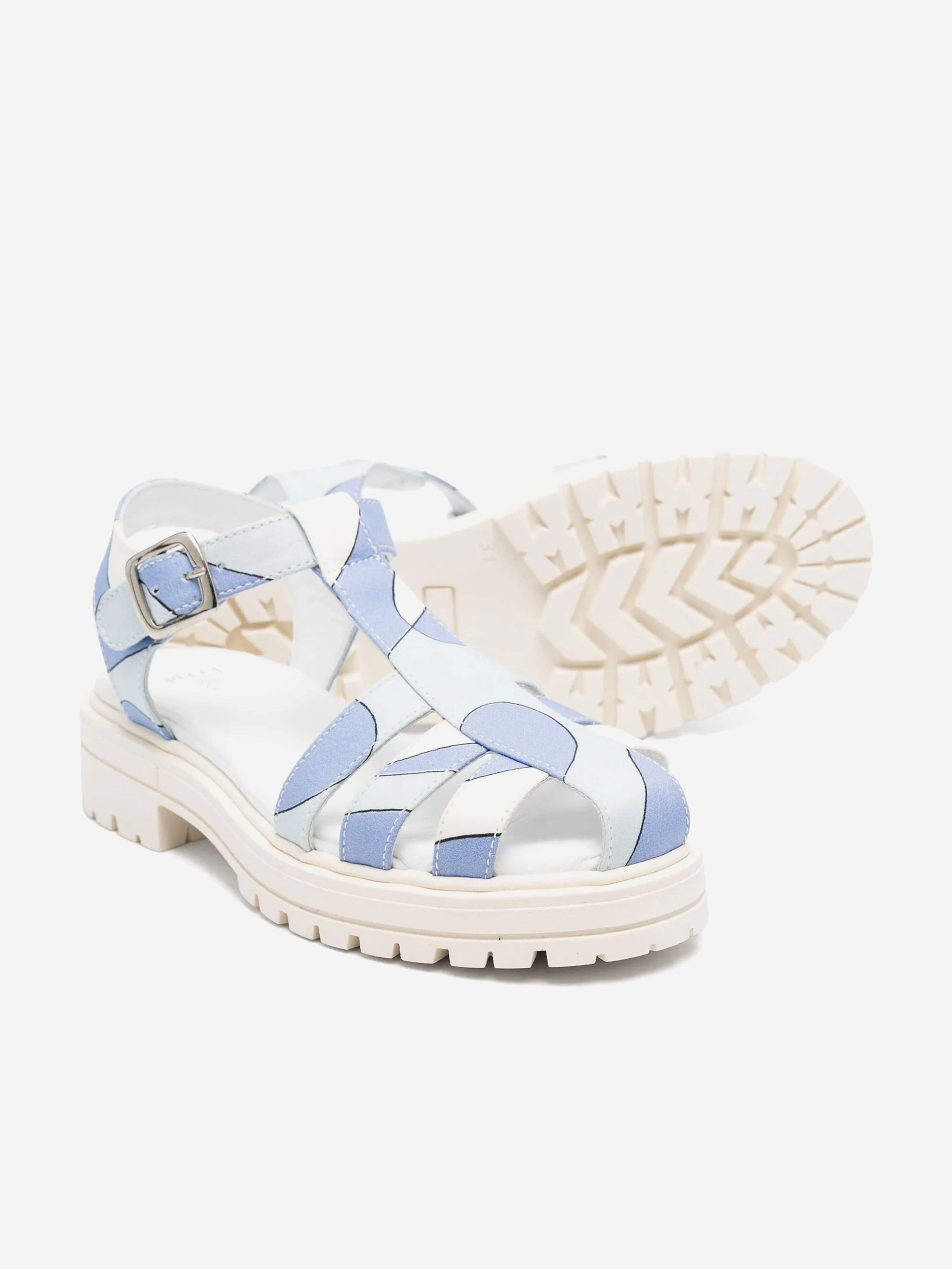 Girls Poplin Sandals in Blue Find Great For Sale