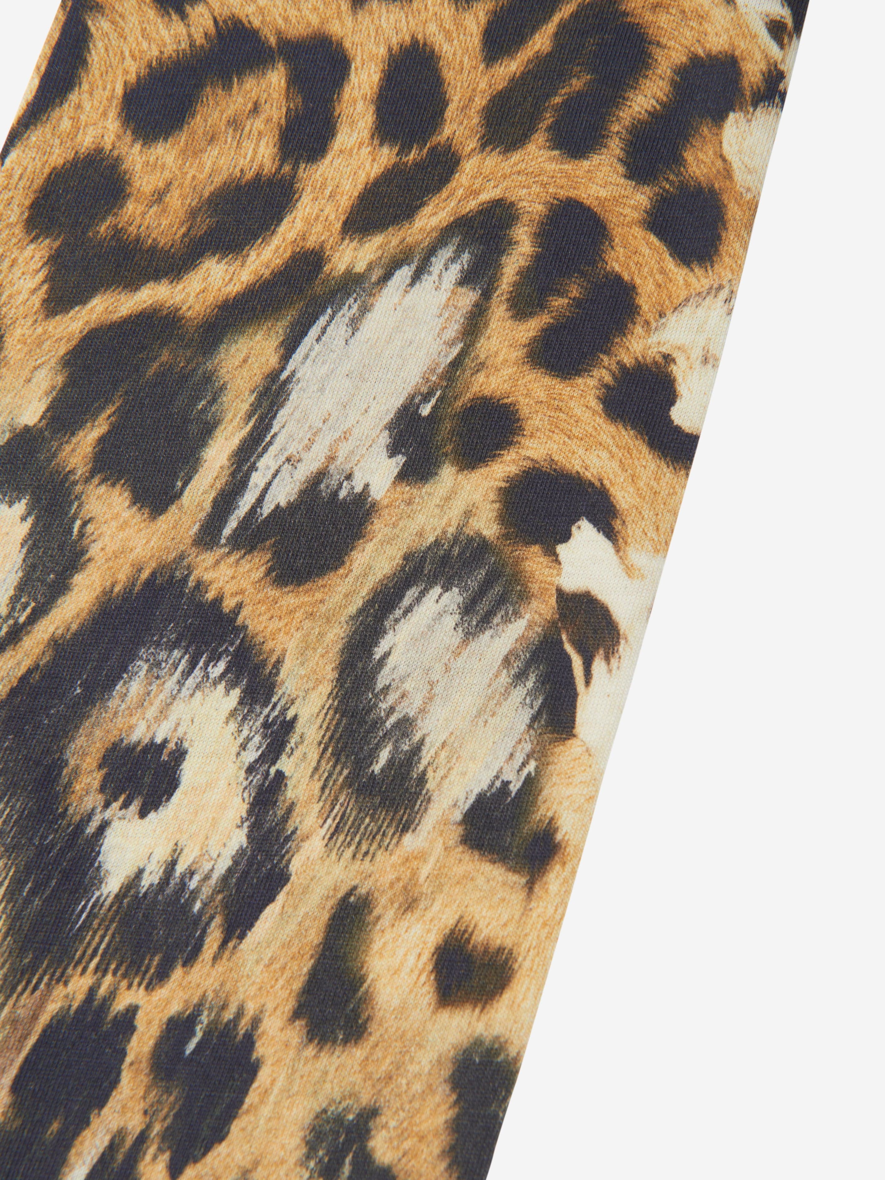 Roberto Cavalli Girls Leopard Print Leggings in Brown Buy Cheap Factory Outlet