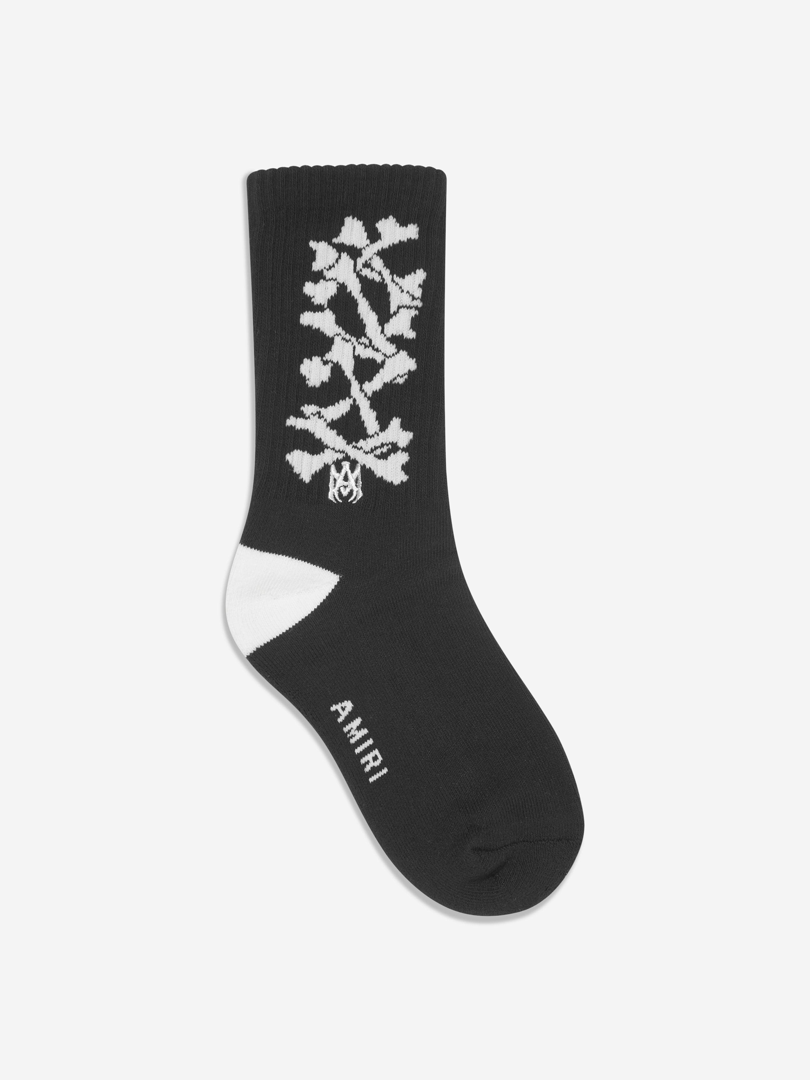 Amiri Kids Bones Stacked Socks in Black Tumblr Cheap Pice