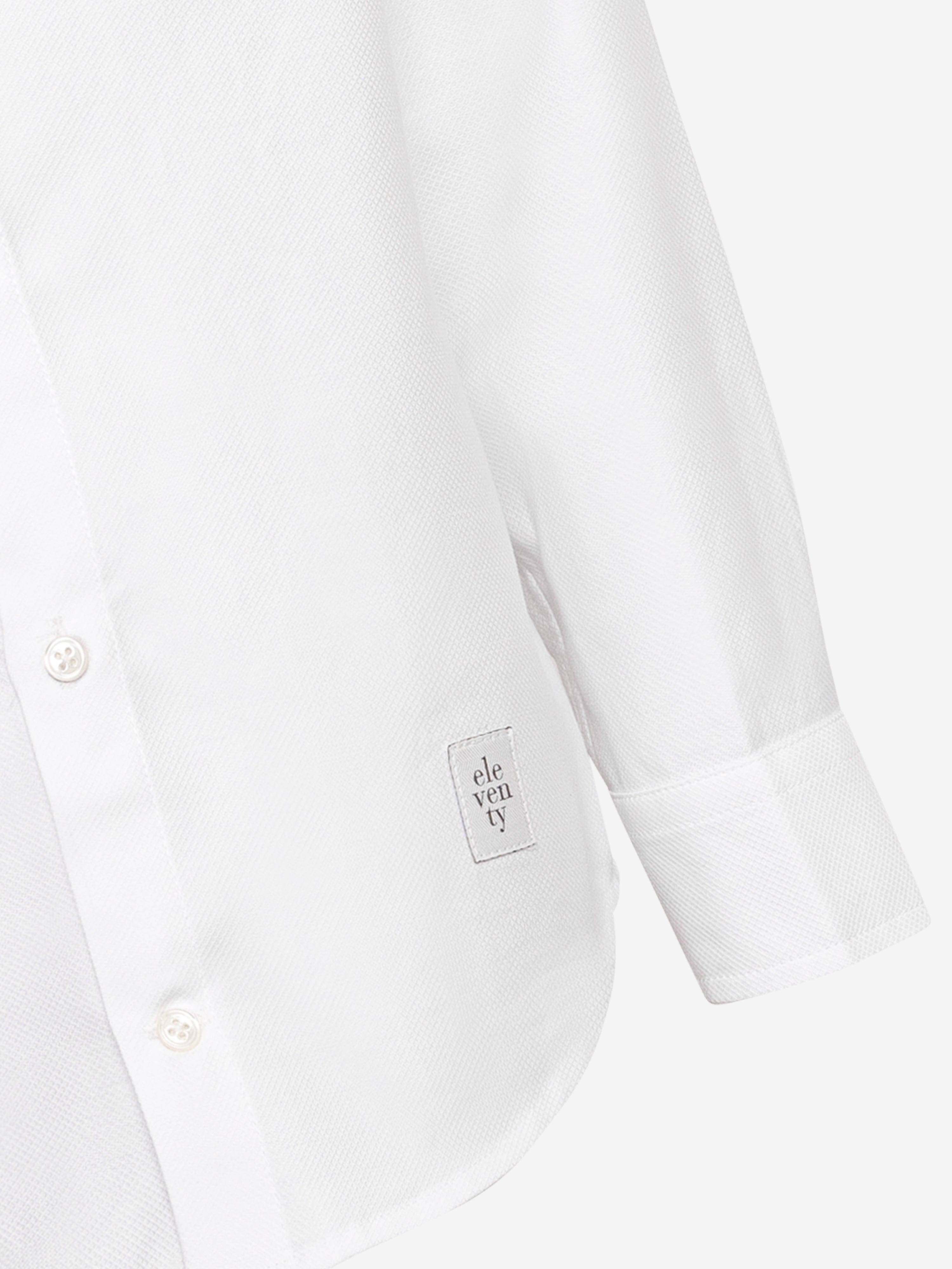 Eleventy Boys Long Sleeve Logo Shirt in White Free Shipping Low Pice Fee Shipping