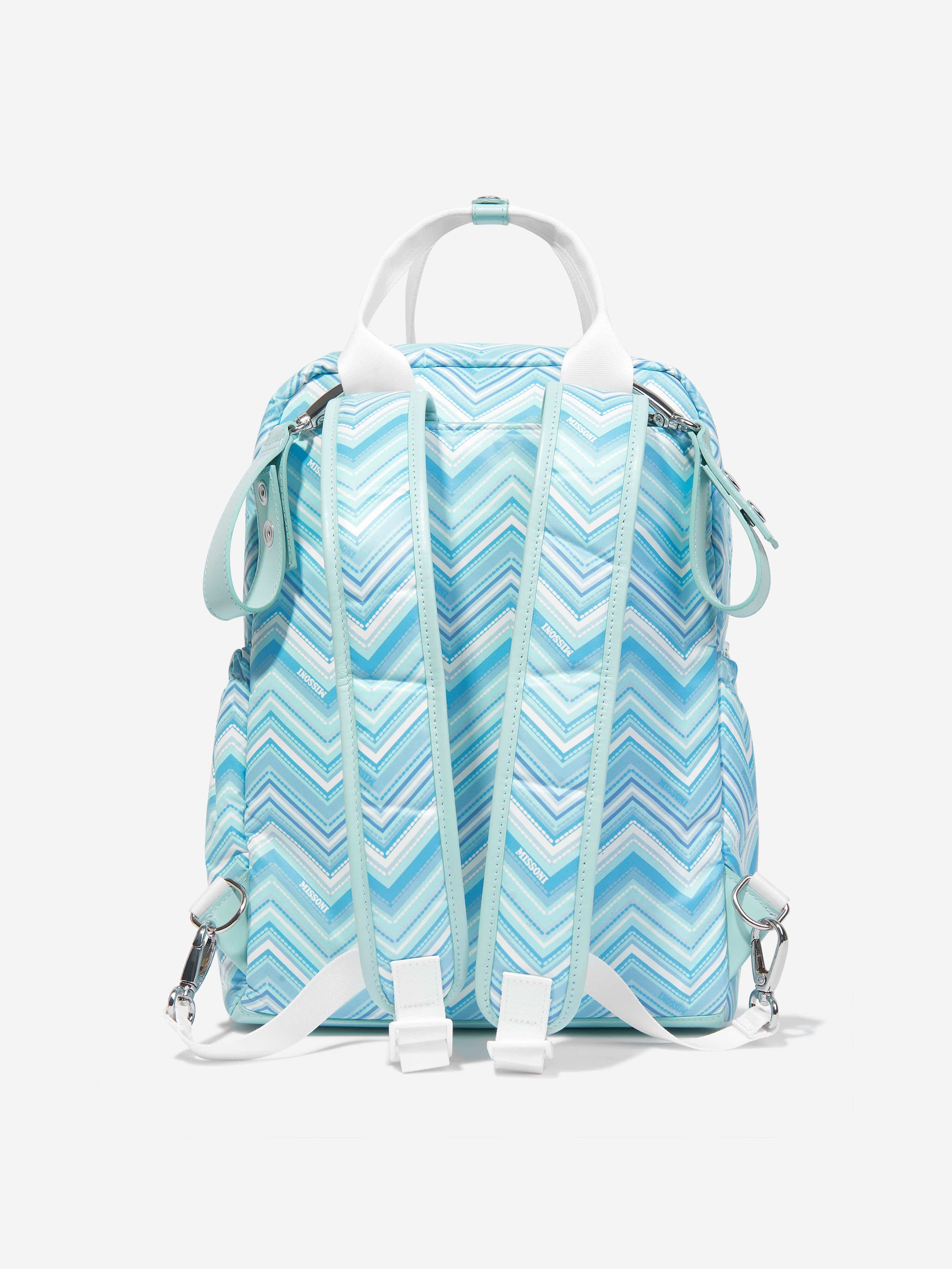Missoni Baby Boys Zigzag Backpack Changing Bag in Blue (40cm) Cheap Sale Brand New Unisex