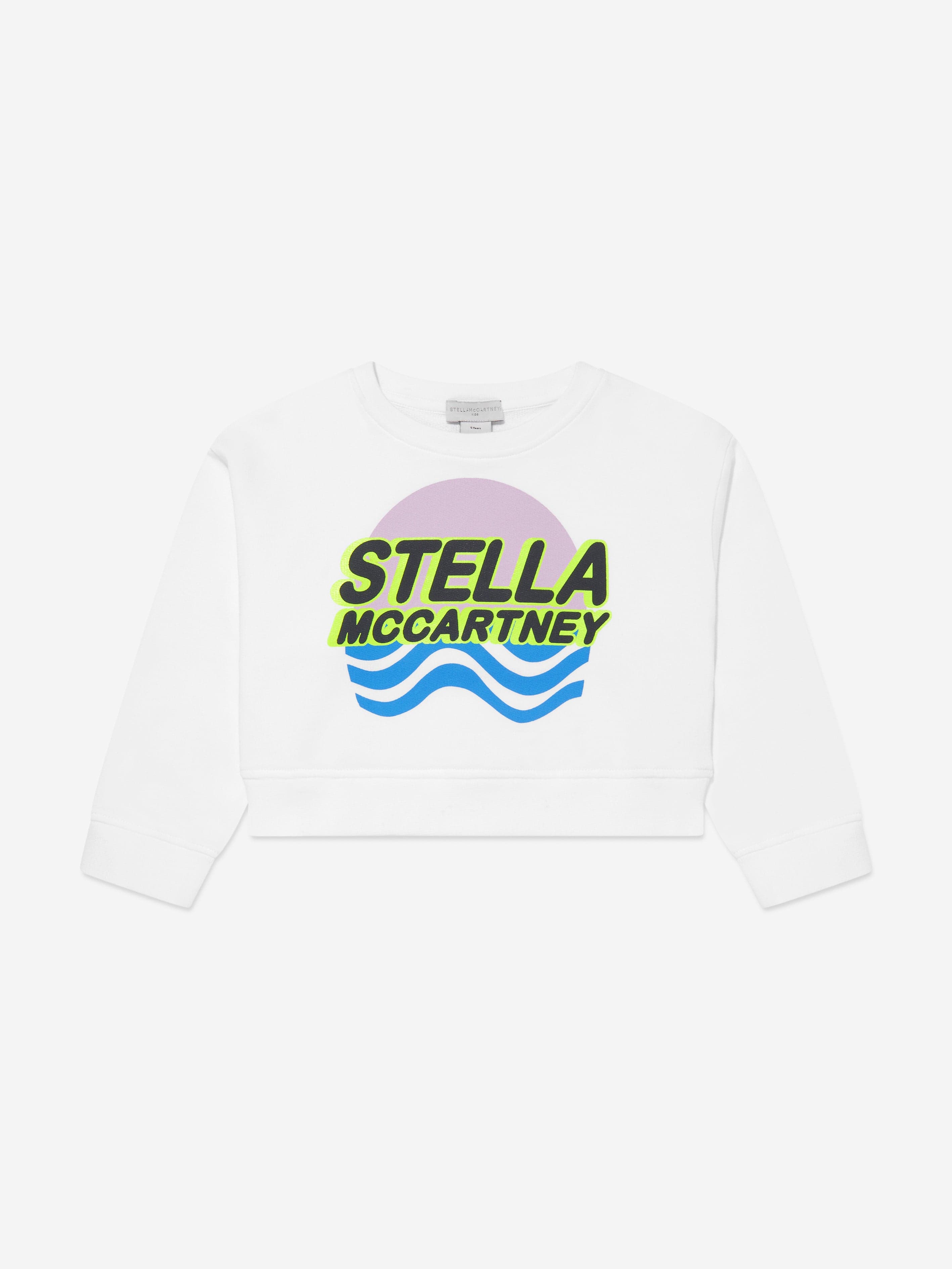 Stella McCartney Girls Logo Sweatshirt in White Clearance Huge Surprise