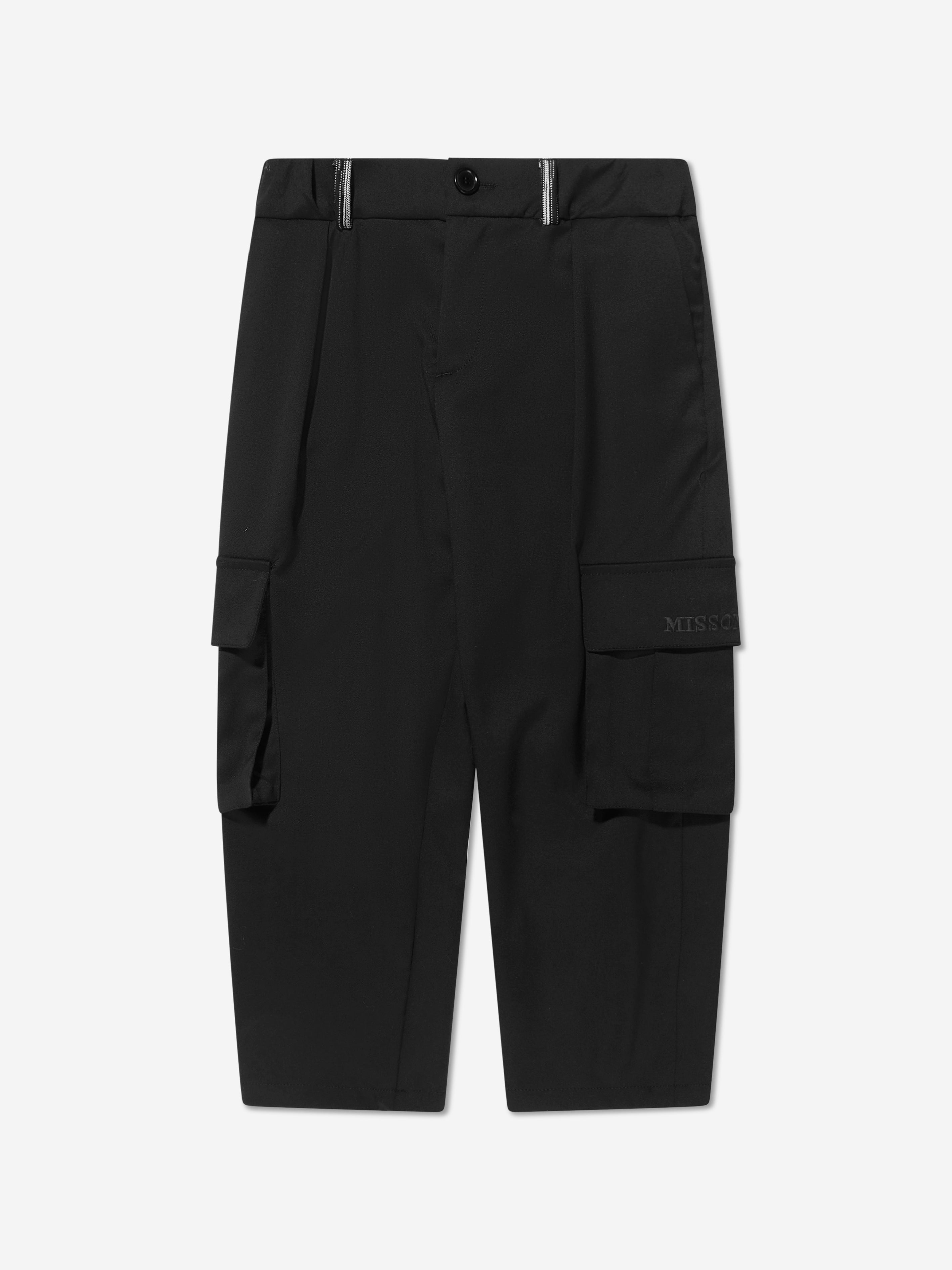 Missoni Boys Cargo Trousers in Black Sale Online Shop