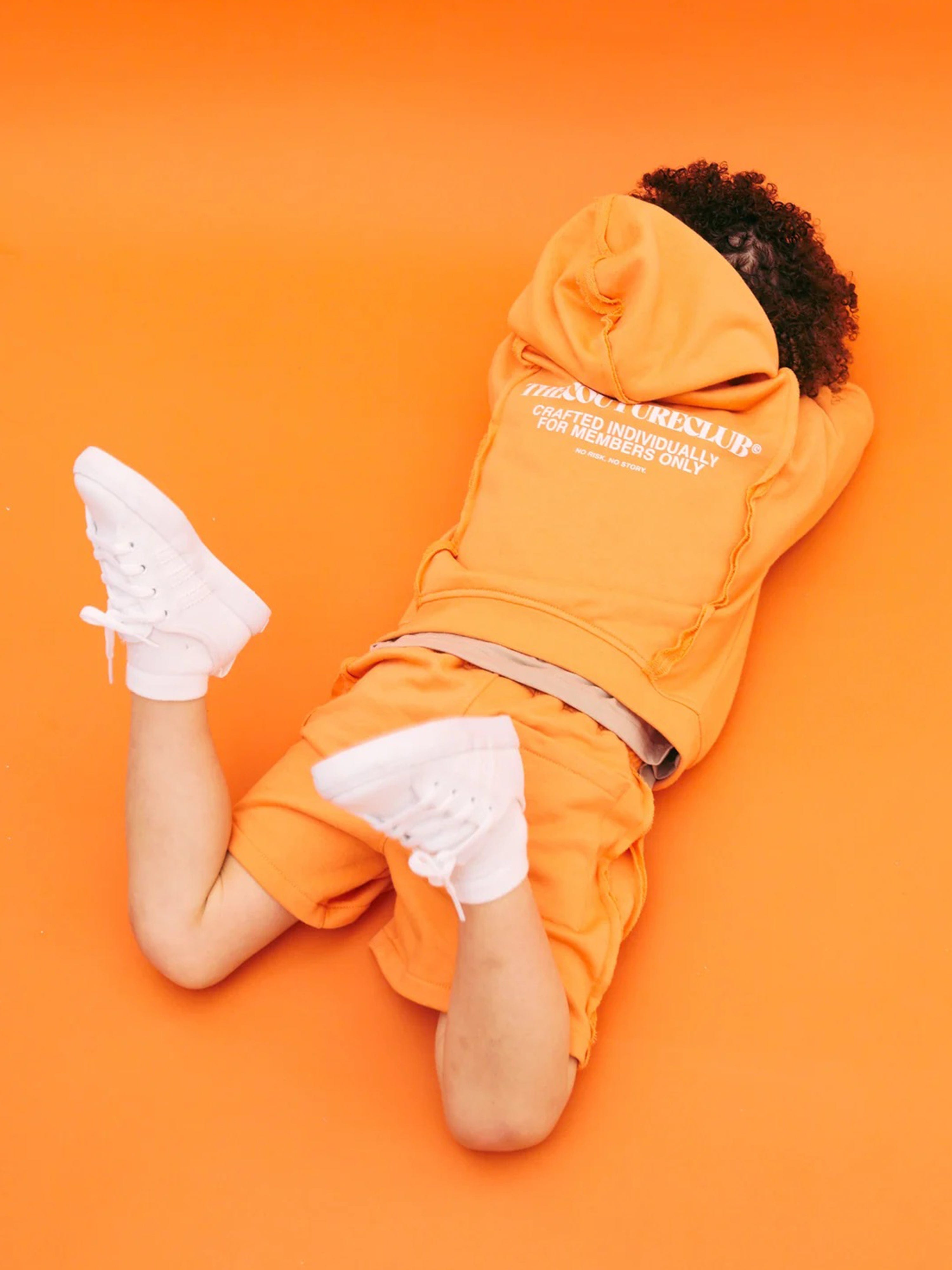The Couture Club Kids Raw Seam Members Only Zip Up in Orange Cost Cheap Online