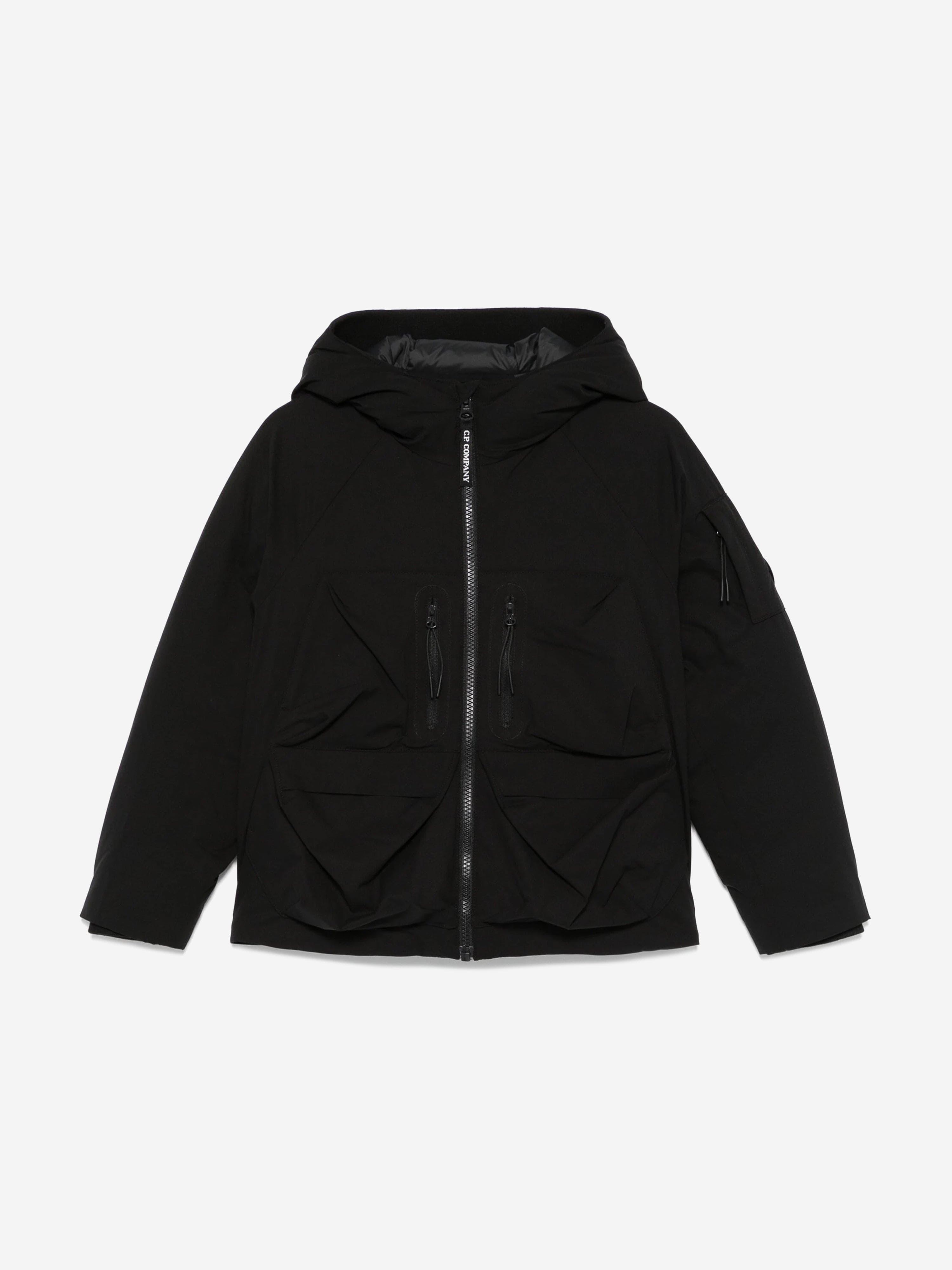 C.P. Company Boys Padded Jacket in Black With Paypal Cheap Pice