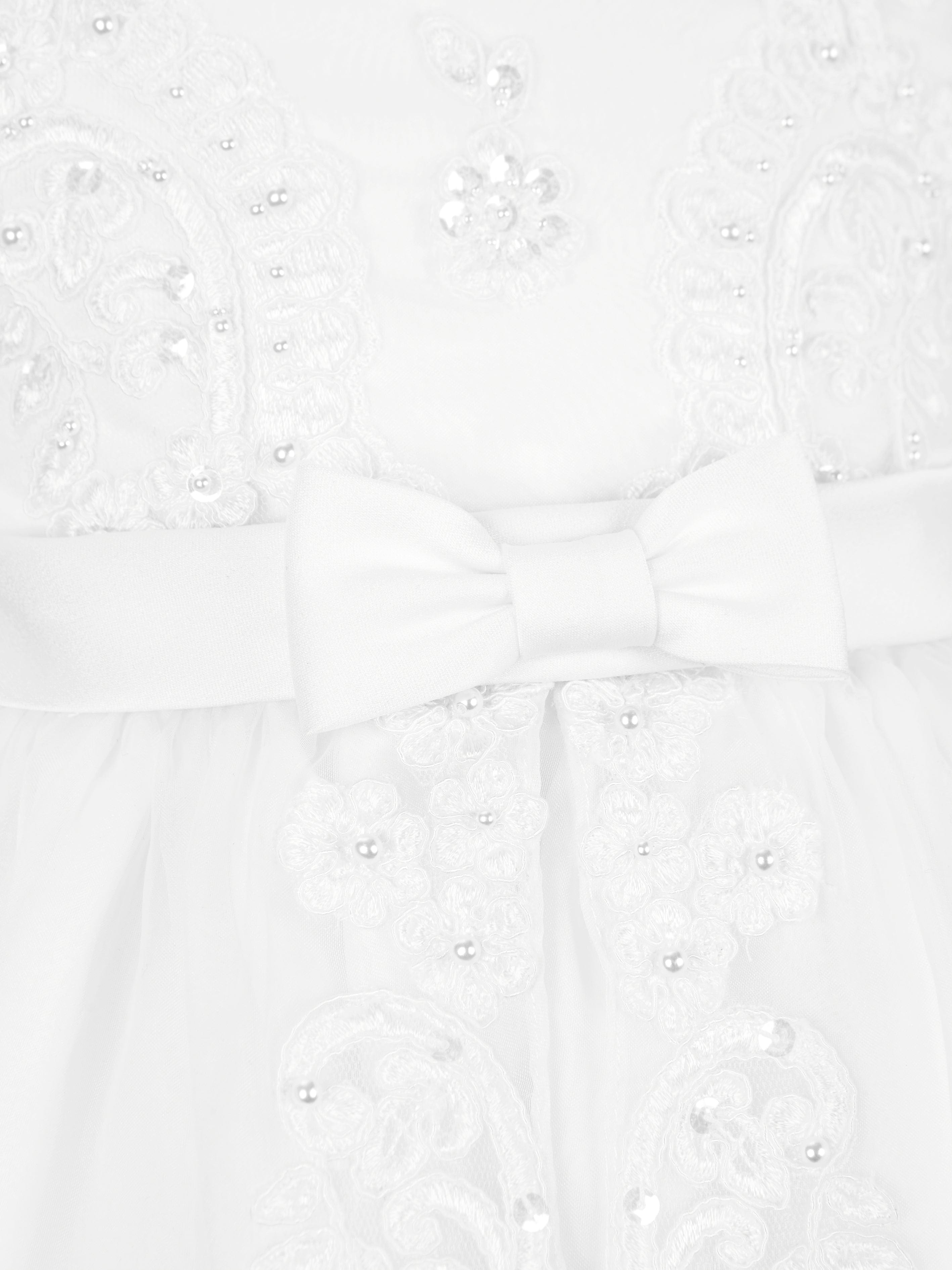 Sarah Louise Girls Ceremonial Ballerina Length Dress in White 100% Original Sale Online