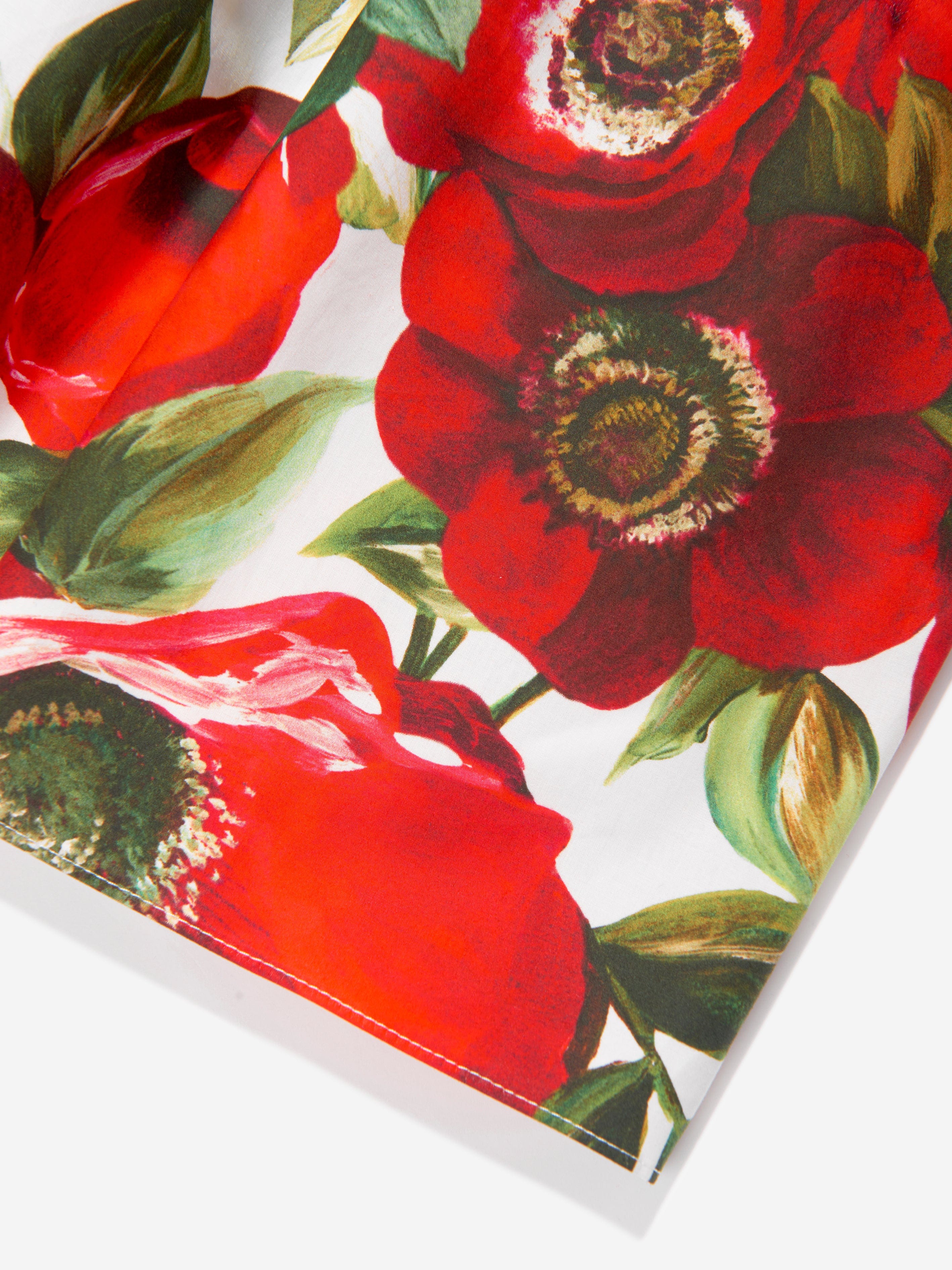 Dolce & Gabbana Girls Anemone Print Dress in Multicolour For Sale Online