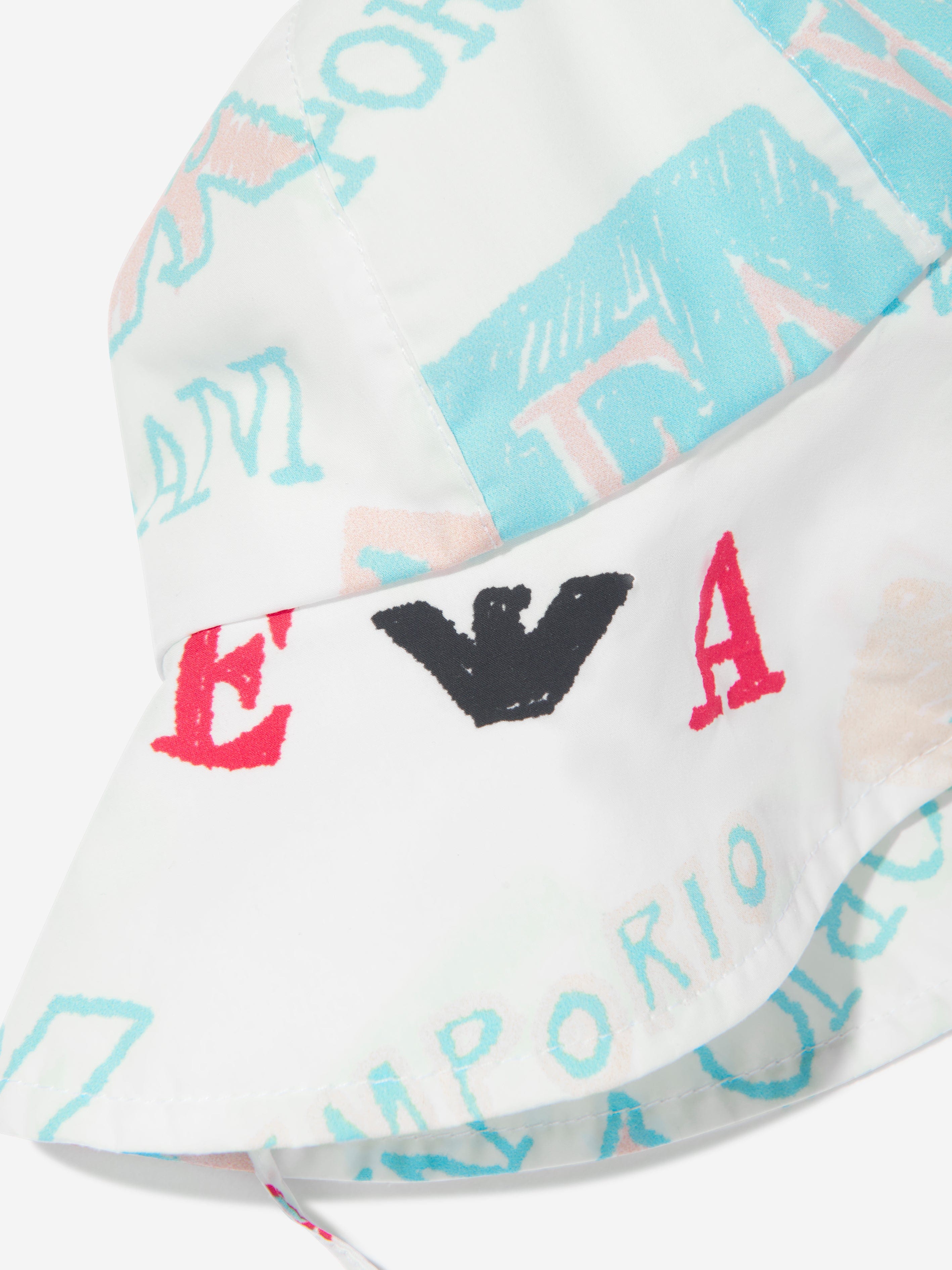 Emporio Armani Girls Logo Hat in White Outlet Finishline