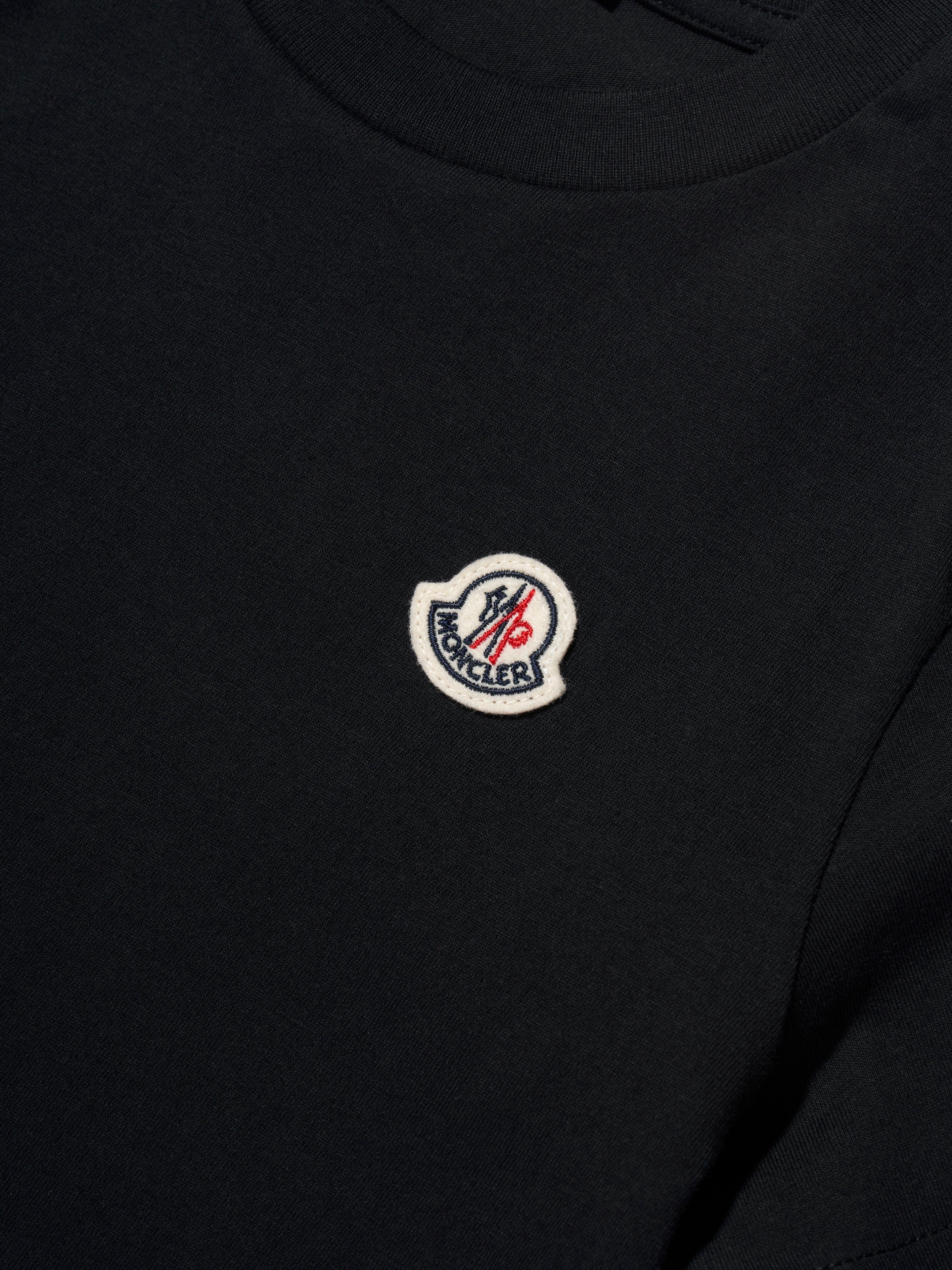 Moncler Enfant Boys Logo T-Shirt in Black Tumblr Sale Online