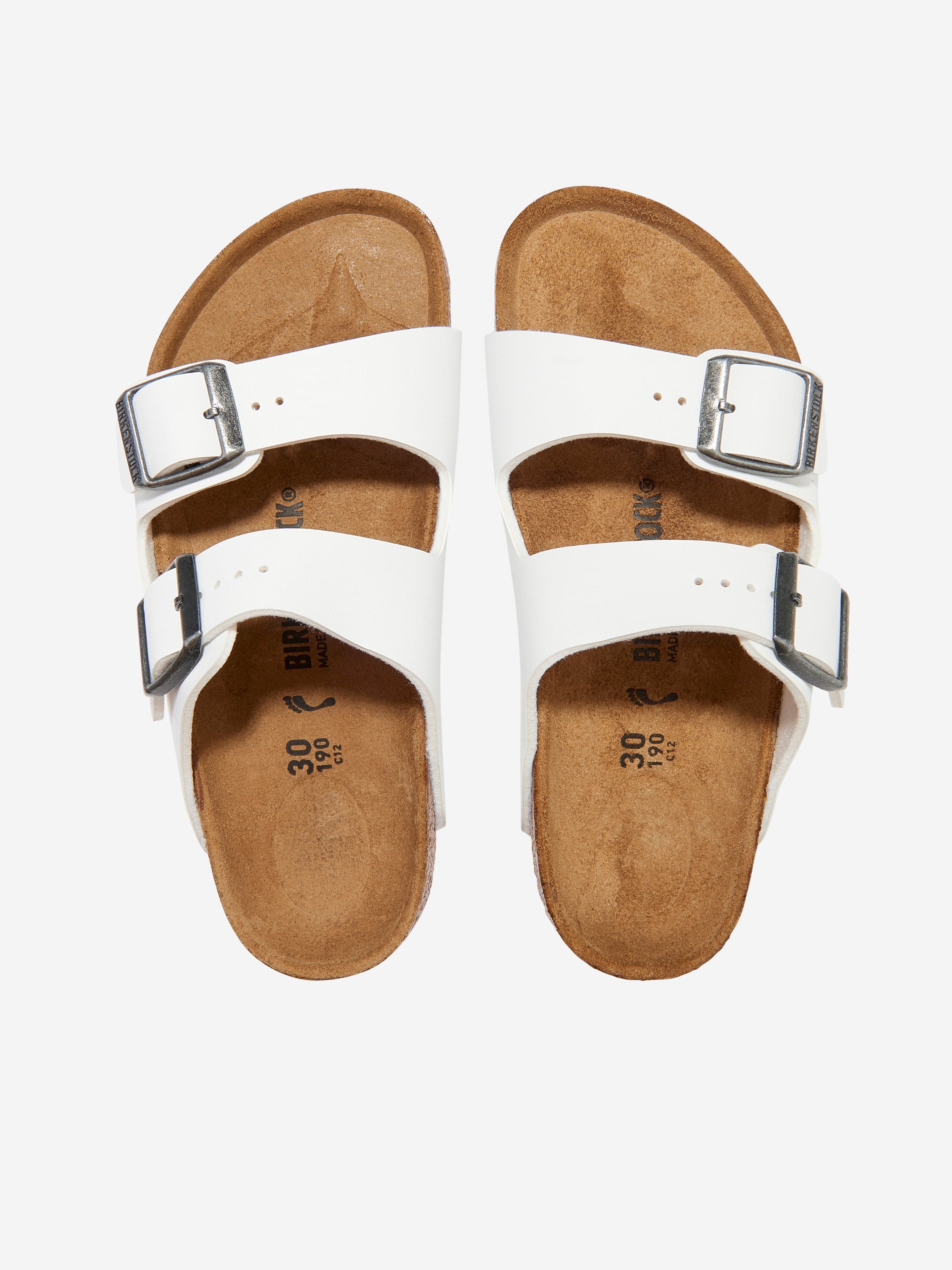 BIRKENSTOCK Kids Arizona Sandals in White Cheap High Quality