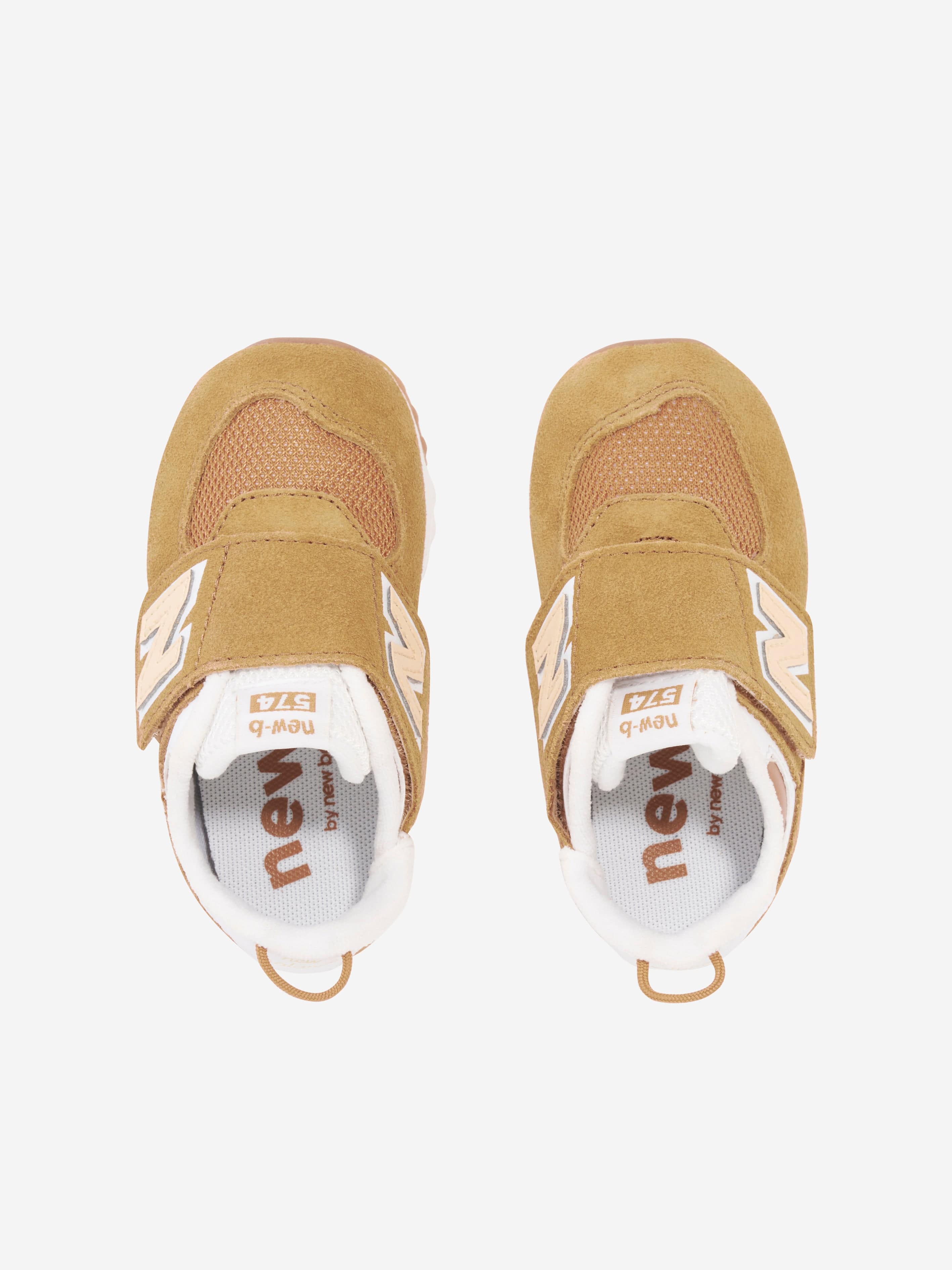 New Balance Kids 574 Logo Trainers in Beige With Paypal Cheap Pice