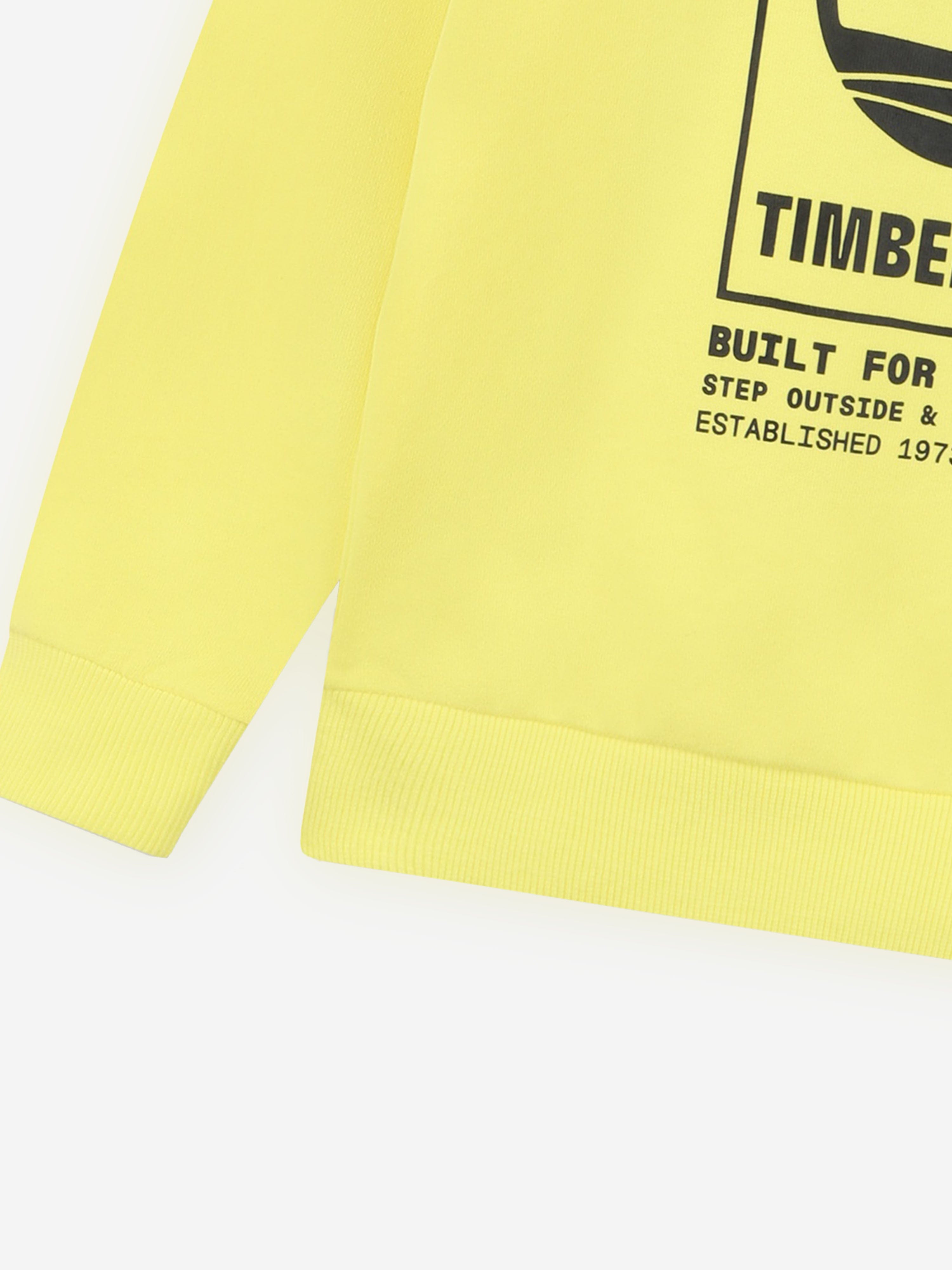 Timberland Boys Logo Sweatshirt in Yellow Enjoy Cheap Pice