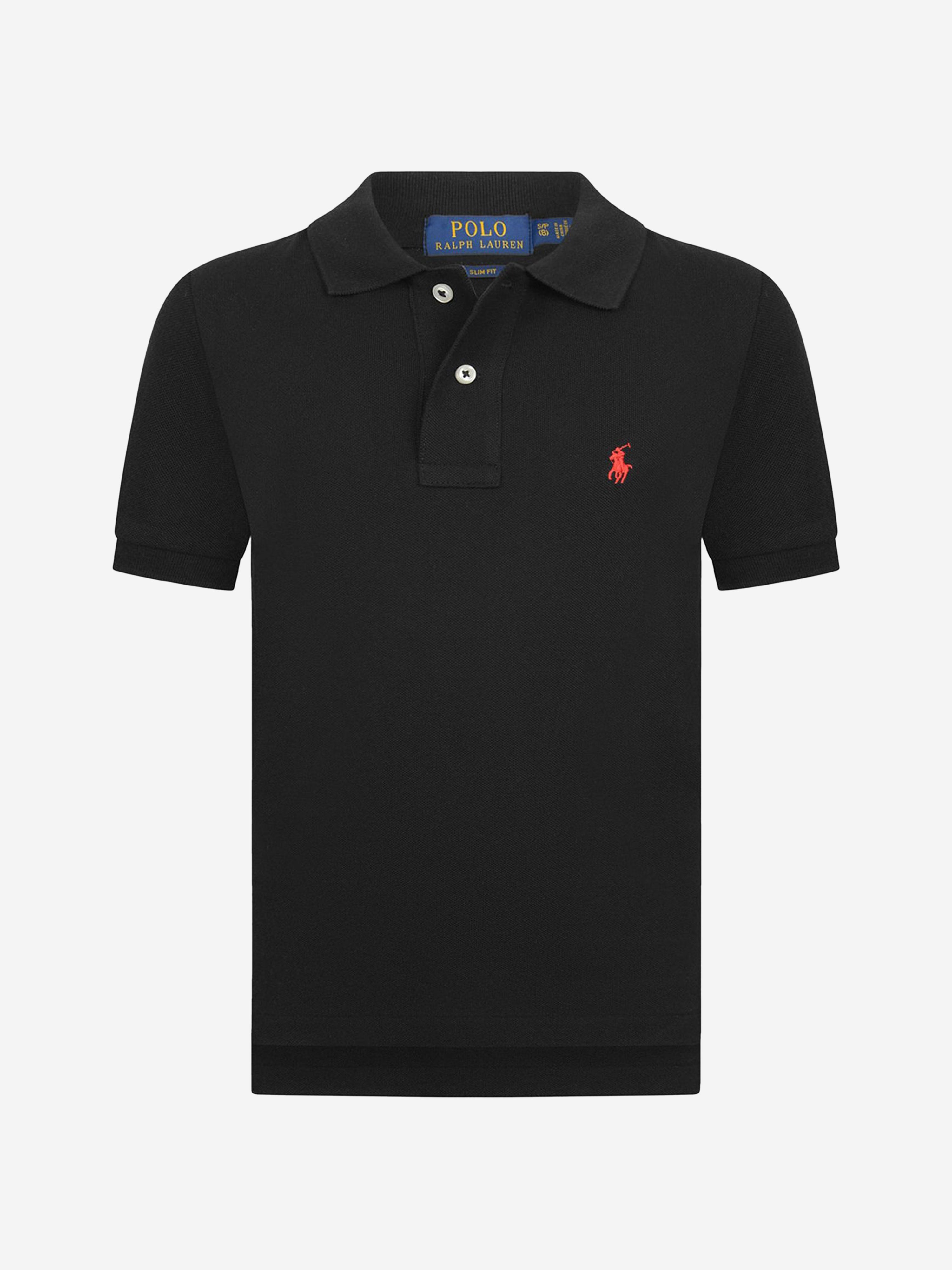 Ralph Lauren Boys Custom Fit Polo Shirt in Black Clearance Fashionable