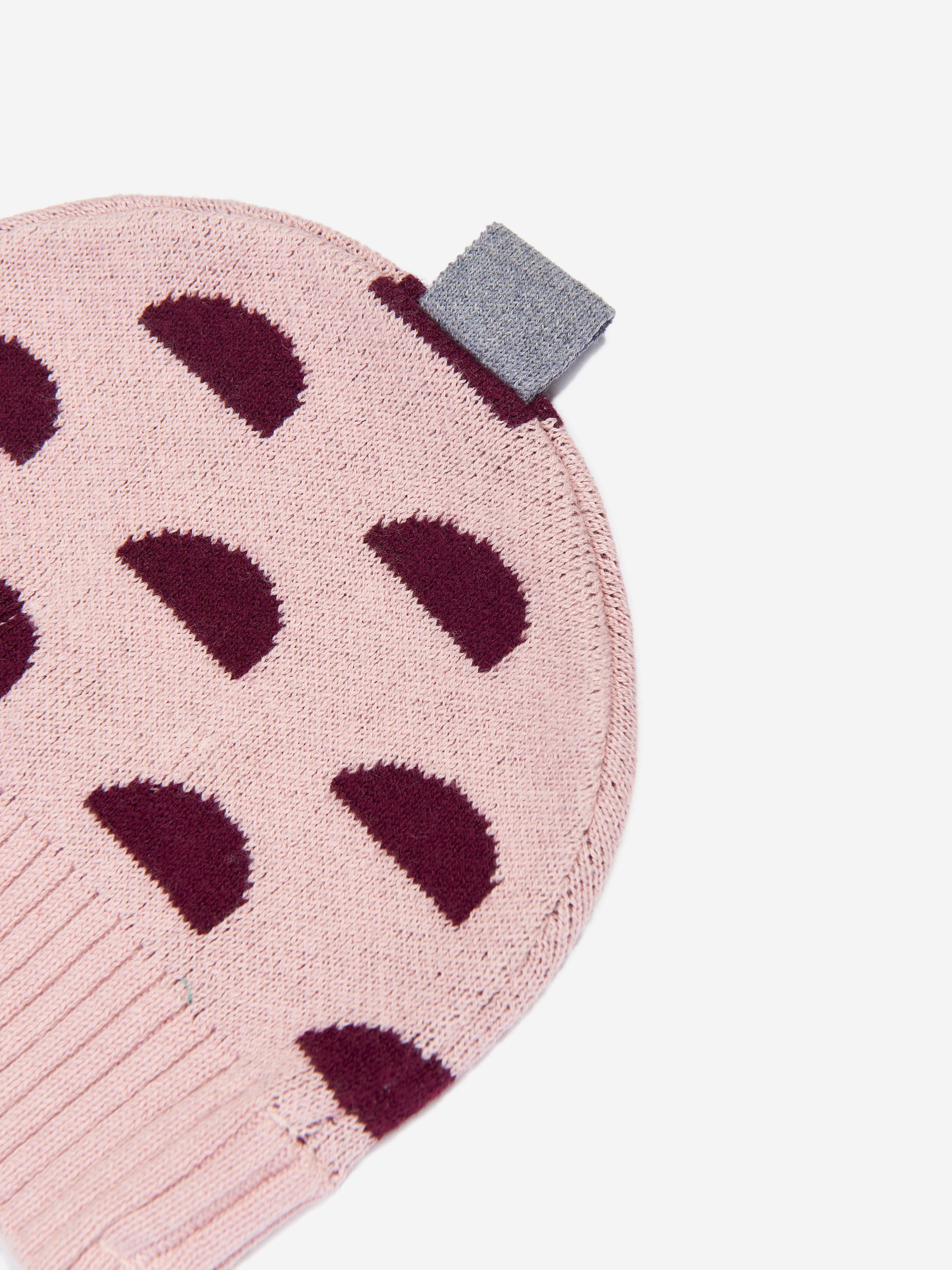 The Bonnie Mob Baby Girls Pippin Acorn Knit Hat in Pink Cheapest Sale Online