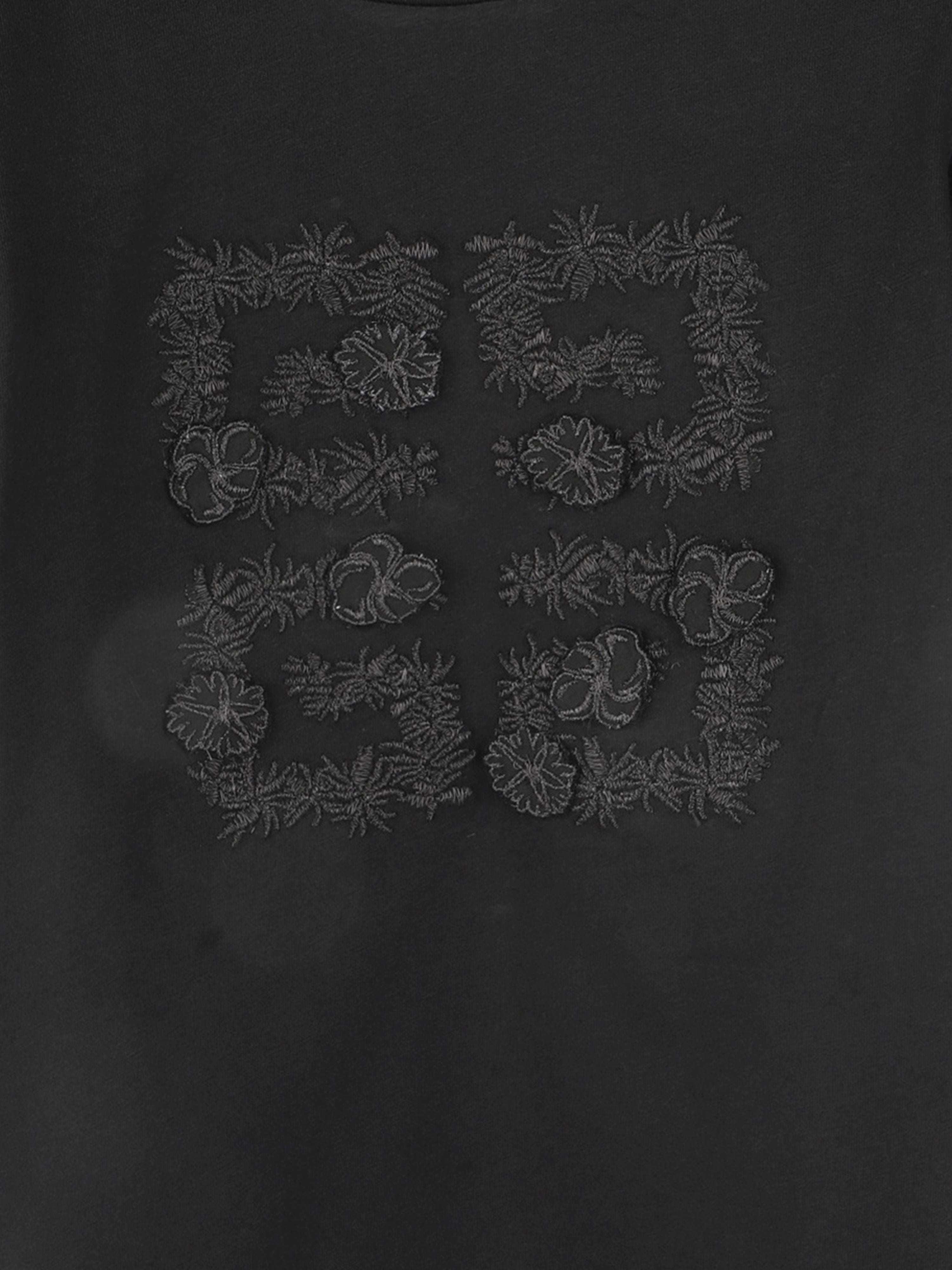 Girls Puff Sleeve Logo T-Shirt in Black Supply Cheap Pice