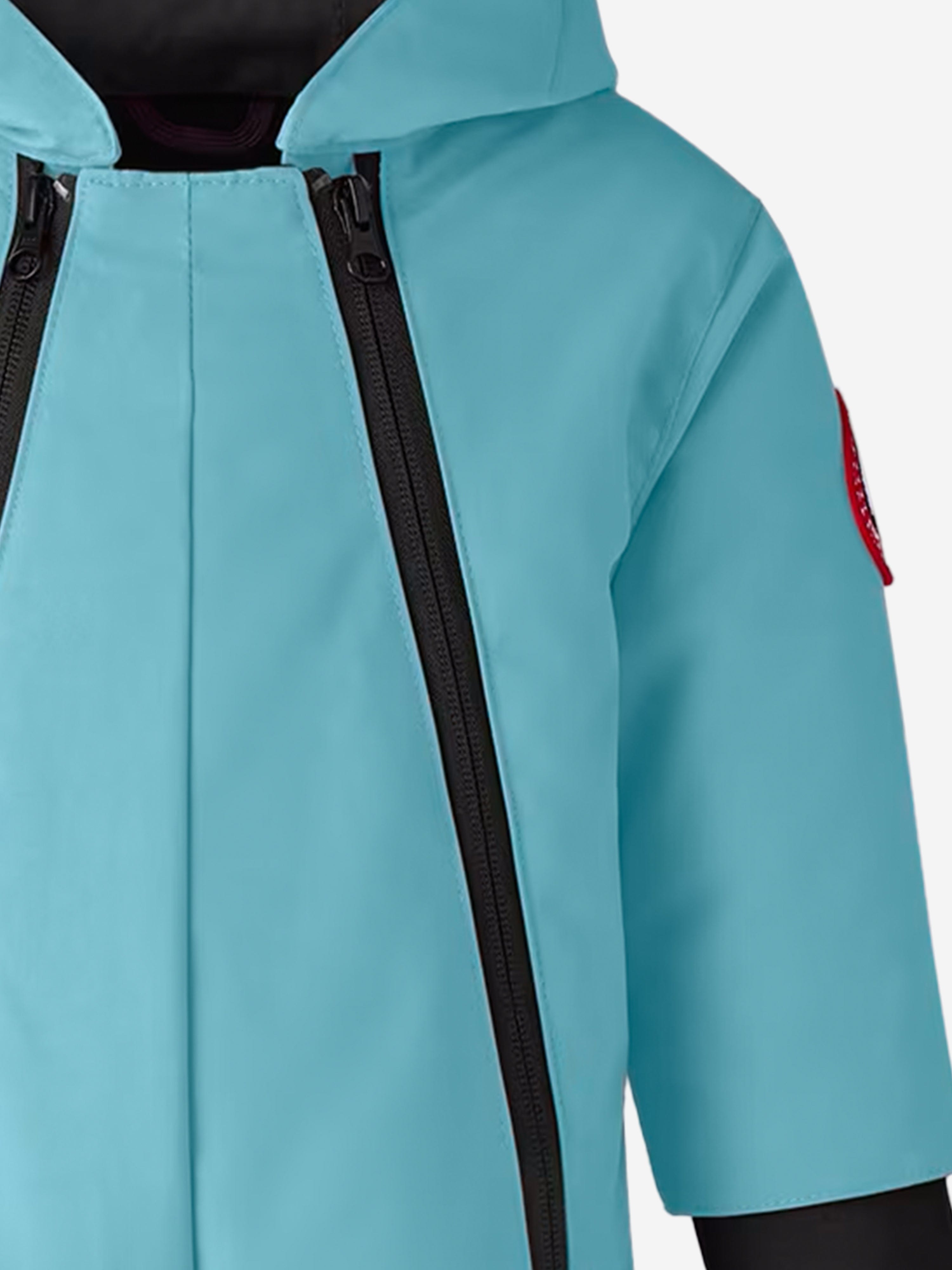 Canada Goose Baby Down Padded Lamb Snowsuit in Blue Inexpensive Cheap Online