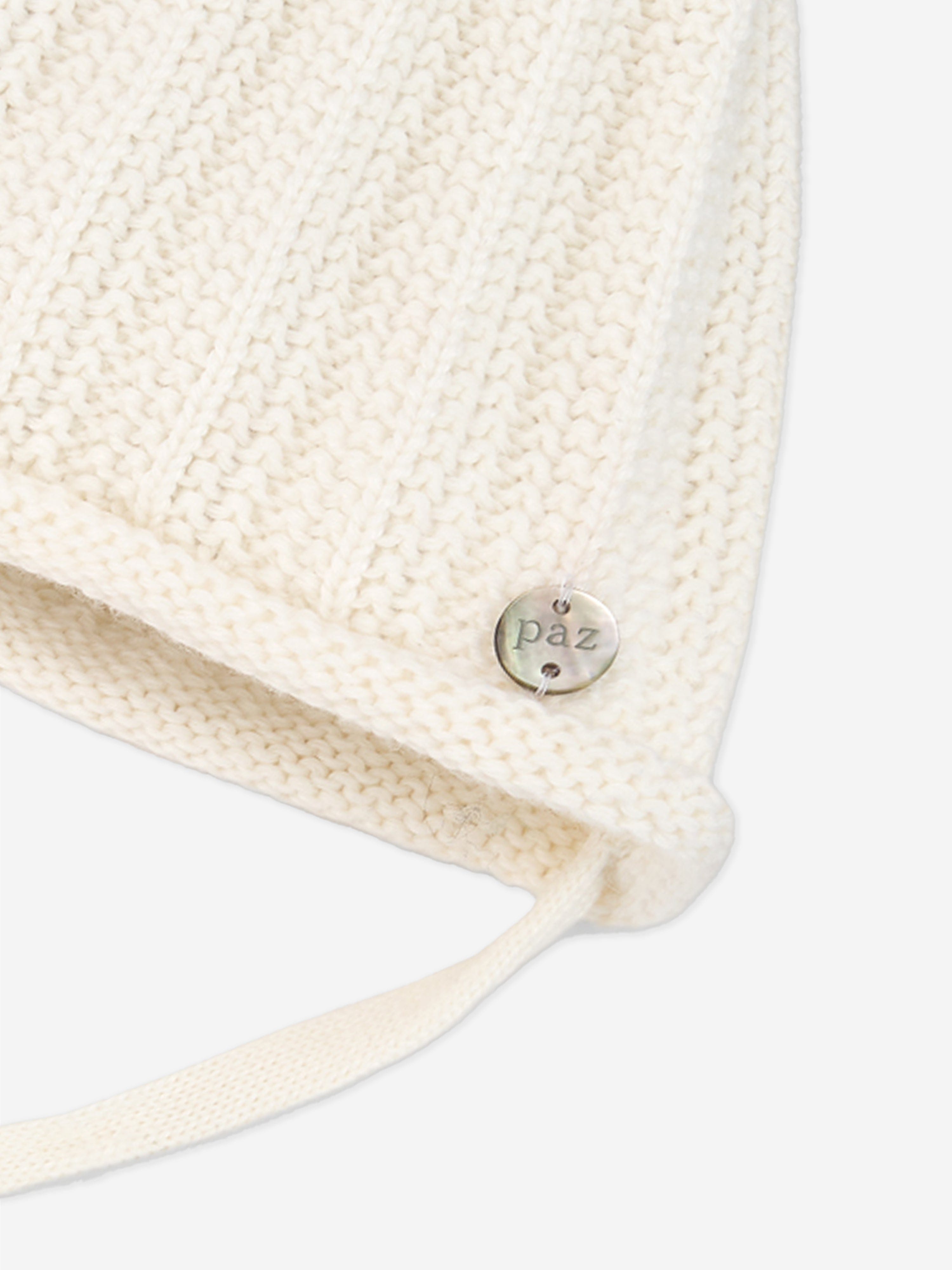 Paz Rodriguez Baby Cotton and Cashmere Knit Hat in Ivory Cheap Sale Huge Surprise