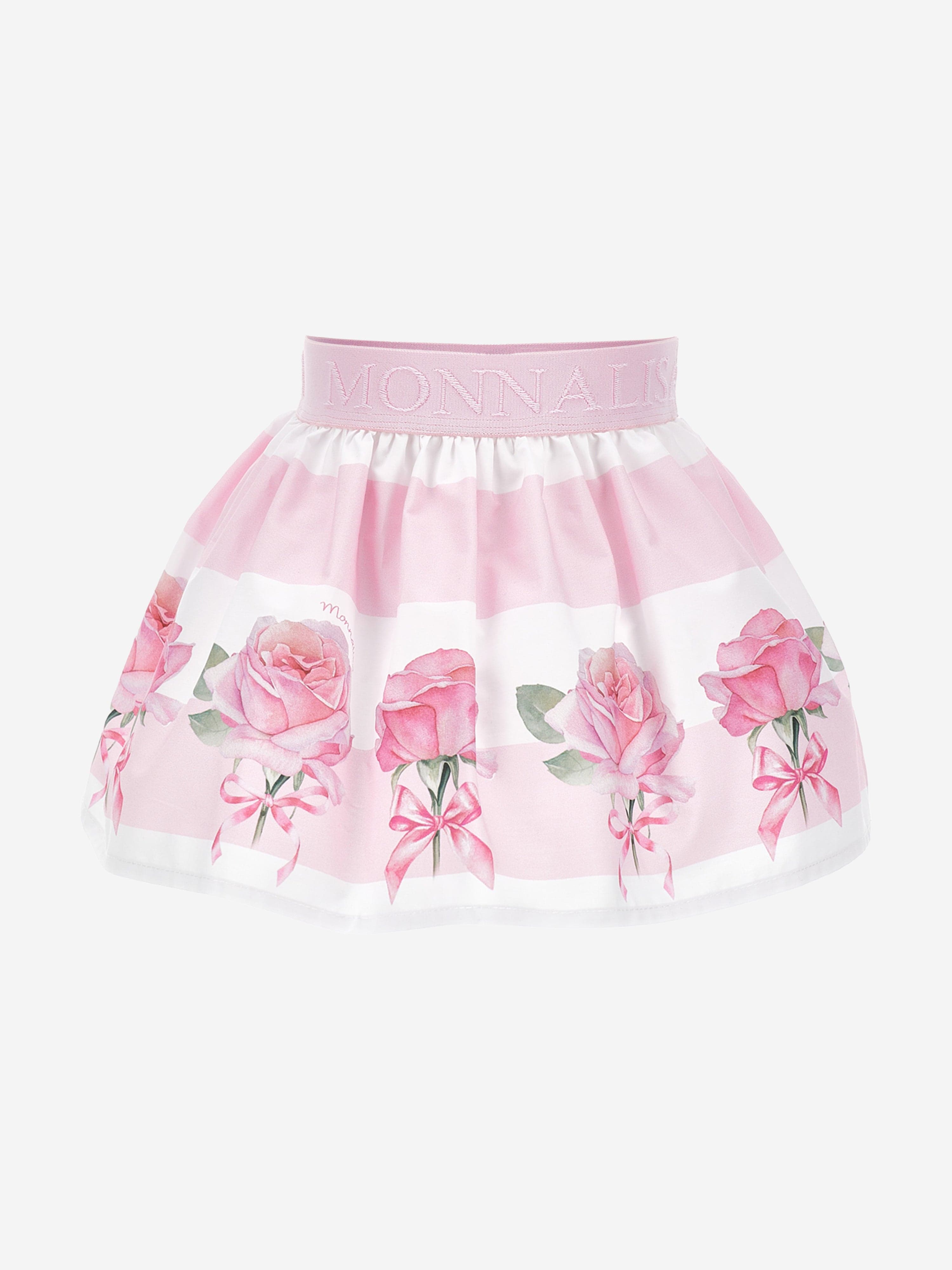 Baby Girls Striped Rose Skirt in Pink Low Cost Cheap Pice