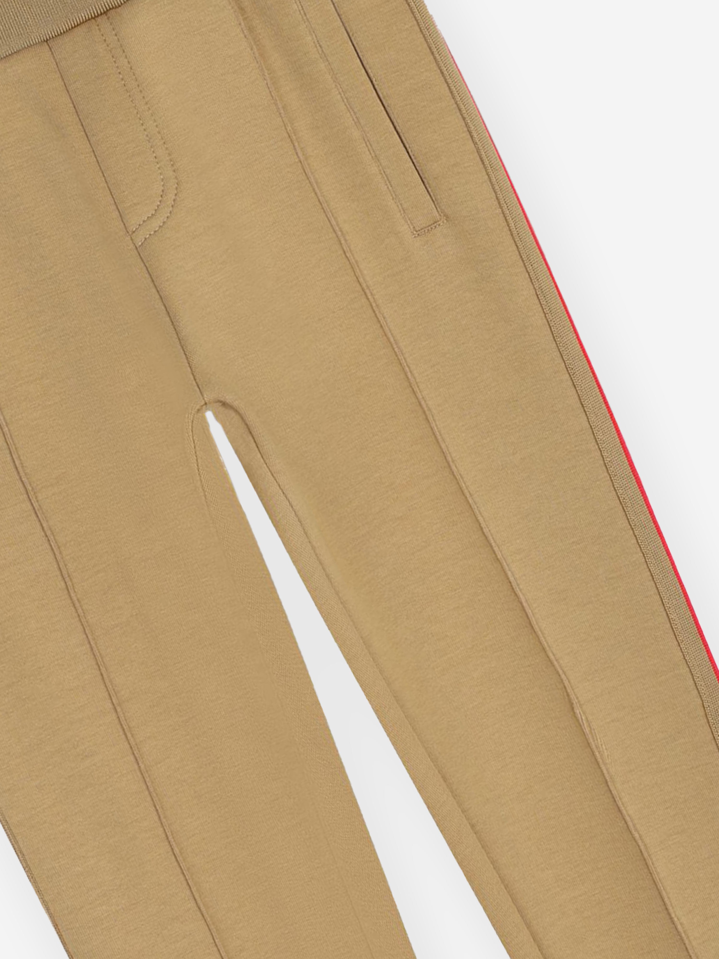 Karl Lagerfeld Boys Logo Track Pants in Beige Classic For Sale