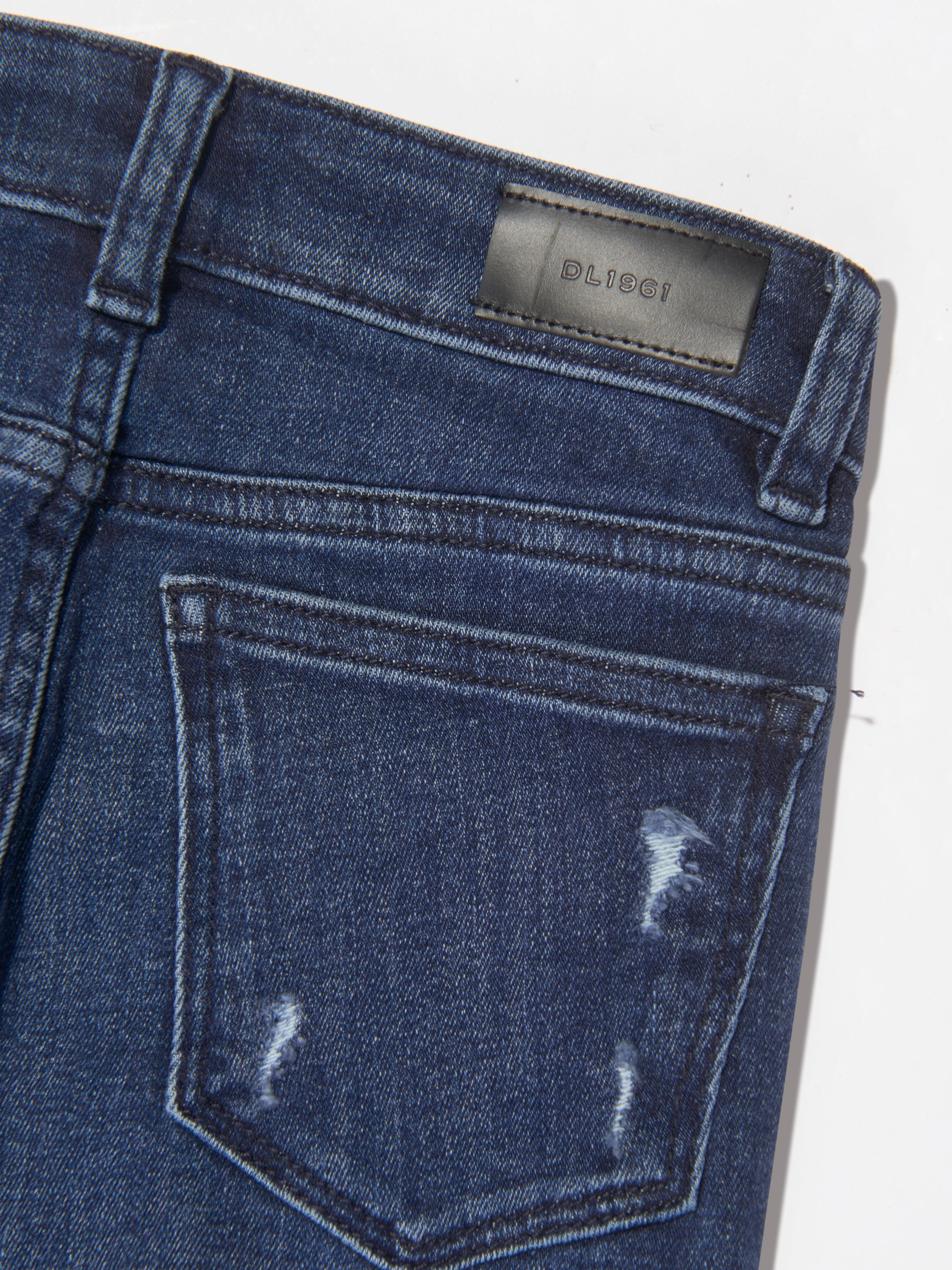 DL1961 Girls Chloe Distressed Skinny Jeans in Blue Order Cheap Online