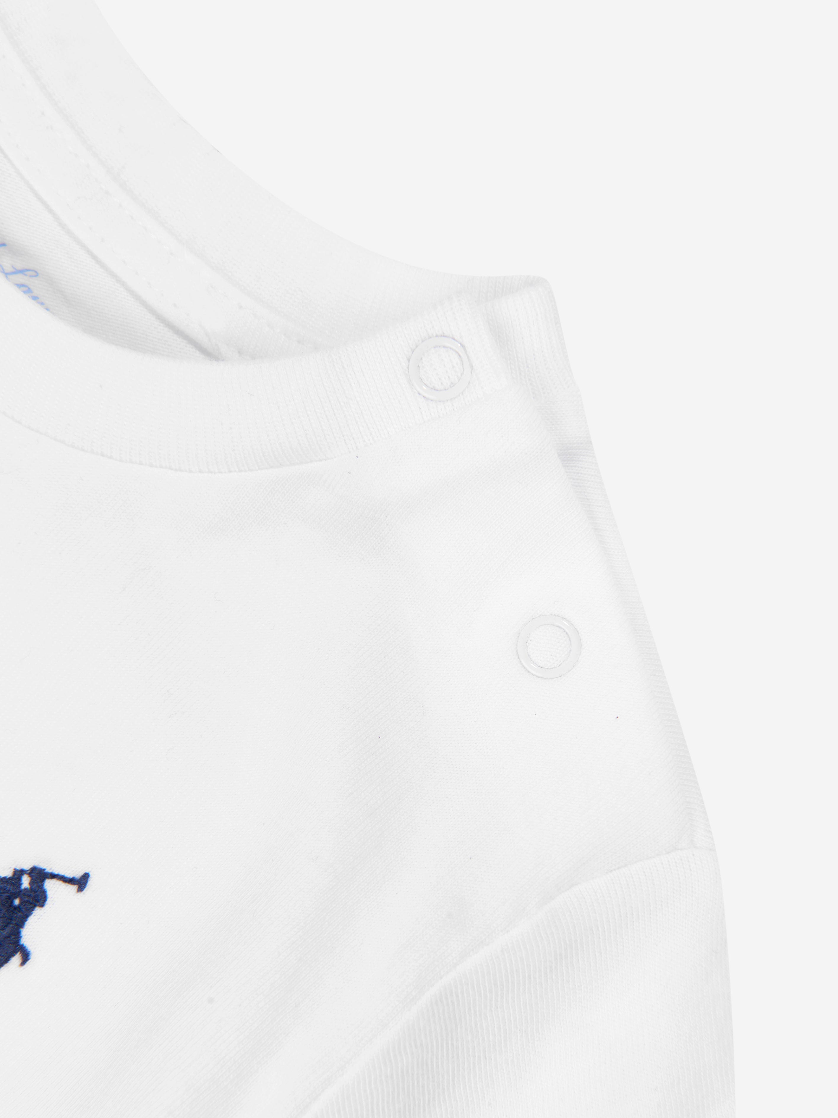 Ralph Lauren Baby Boys Logo T-Shirt in White Great Deals Cheap Pice