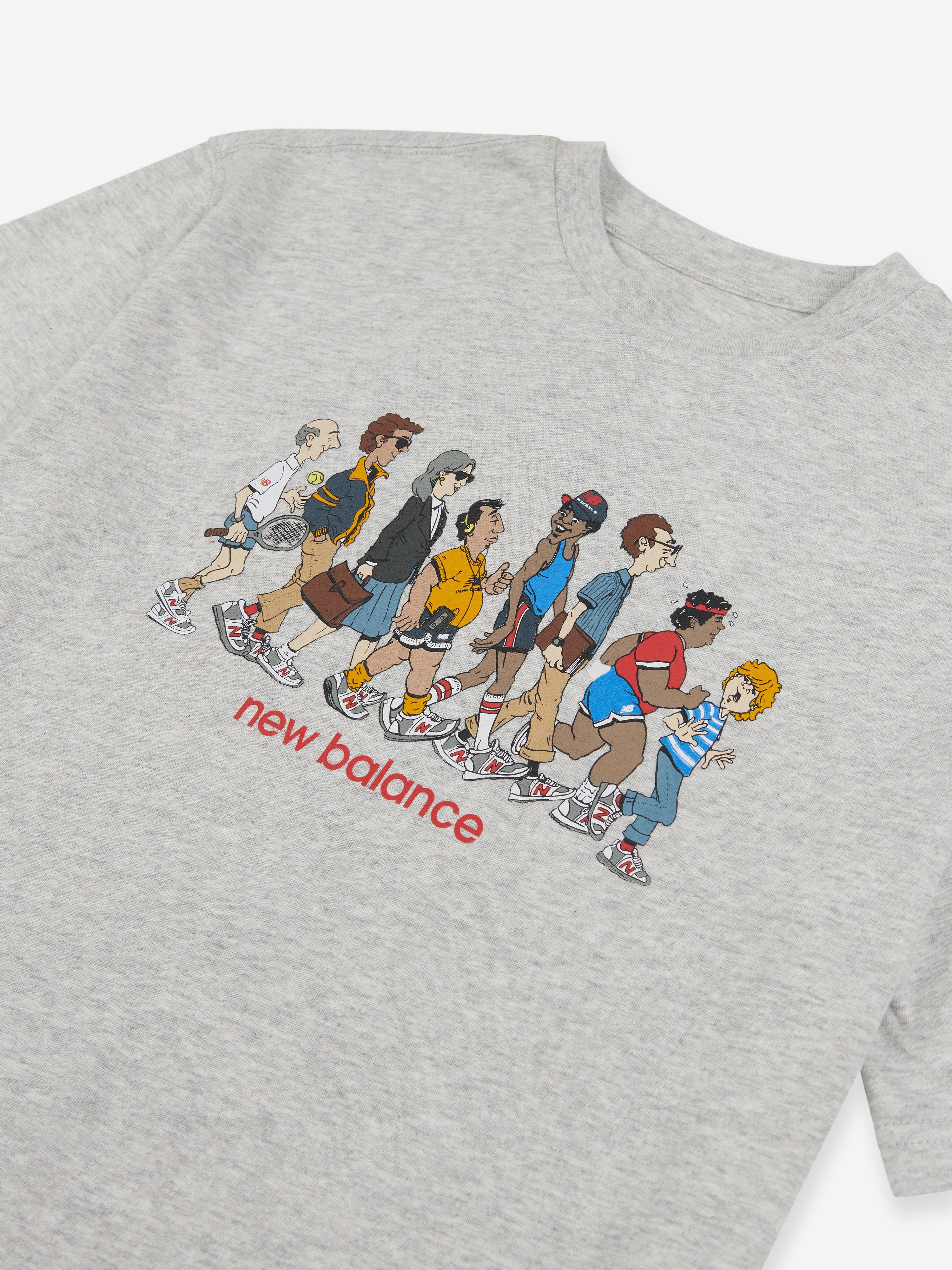 New Balance Boys NB Queue T-Shirt in Grey Sale Online Shop