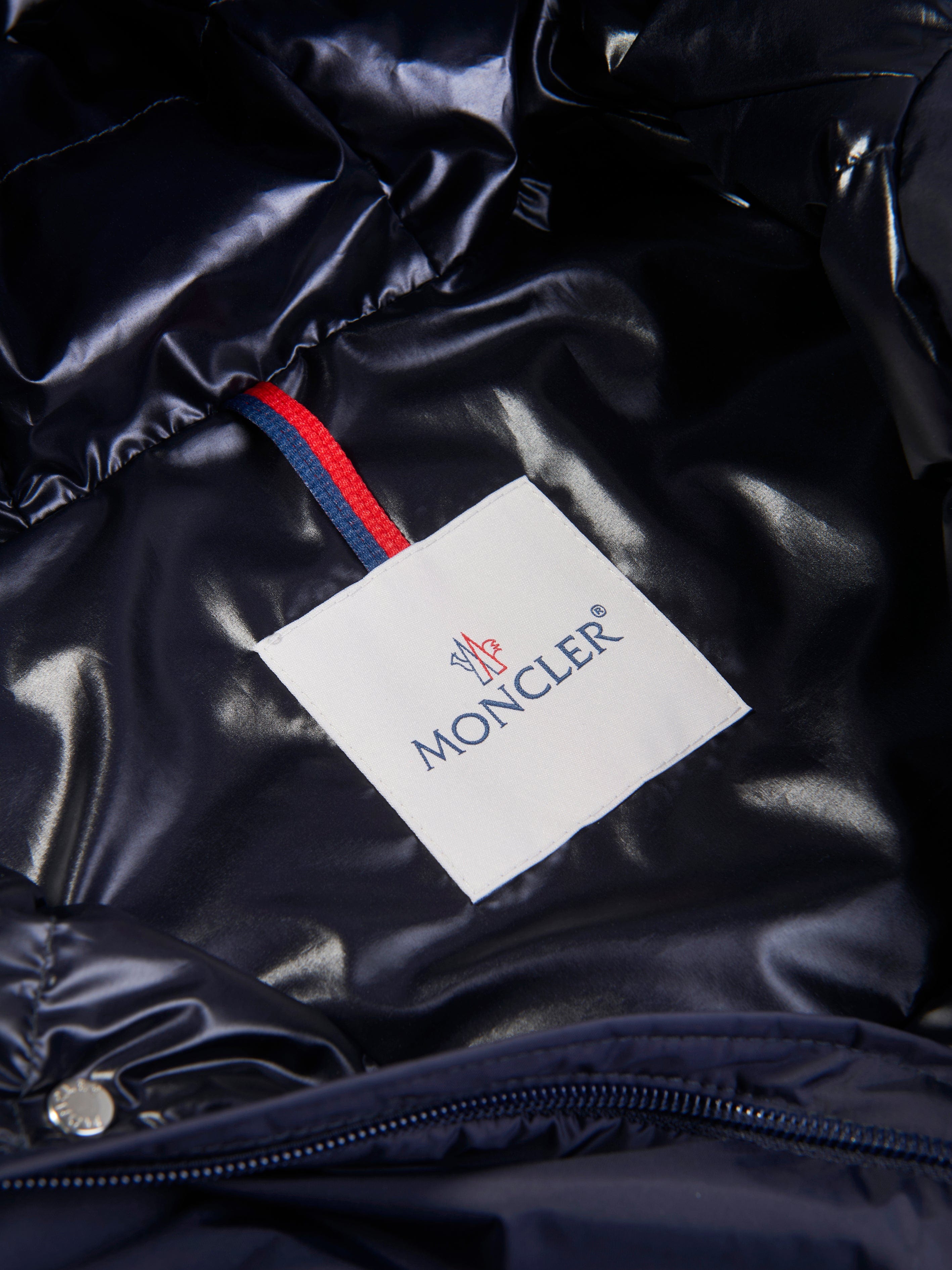 Moncler Enfant Boys Down Iruwa Long parka Coat in Navy Footlocker Pictures Cheap Online